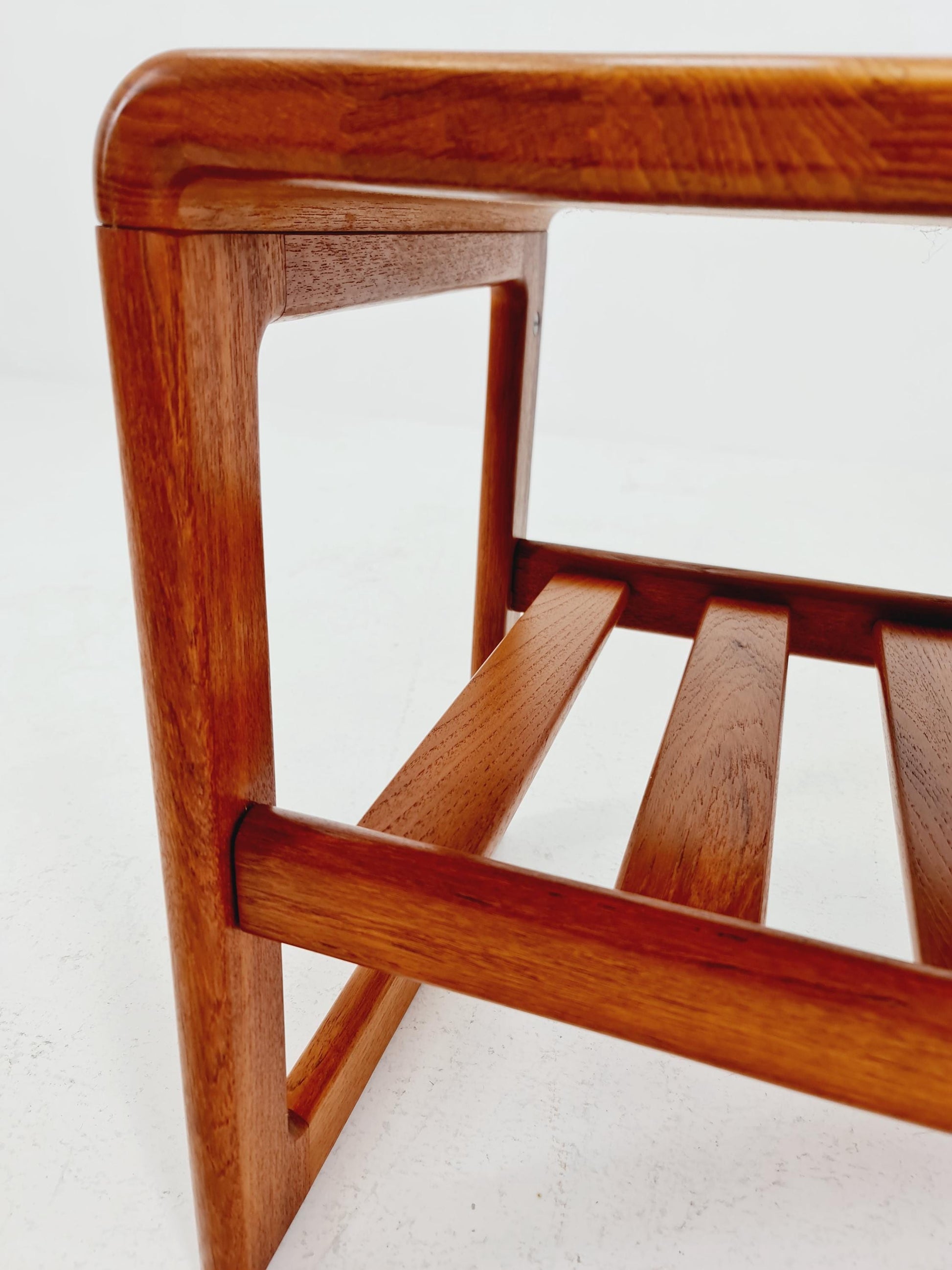 Mid century Danish Solid teak magazine rack - side table by Dyrlund, 1960s