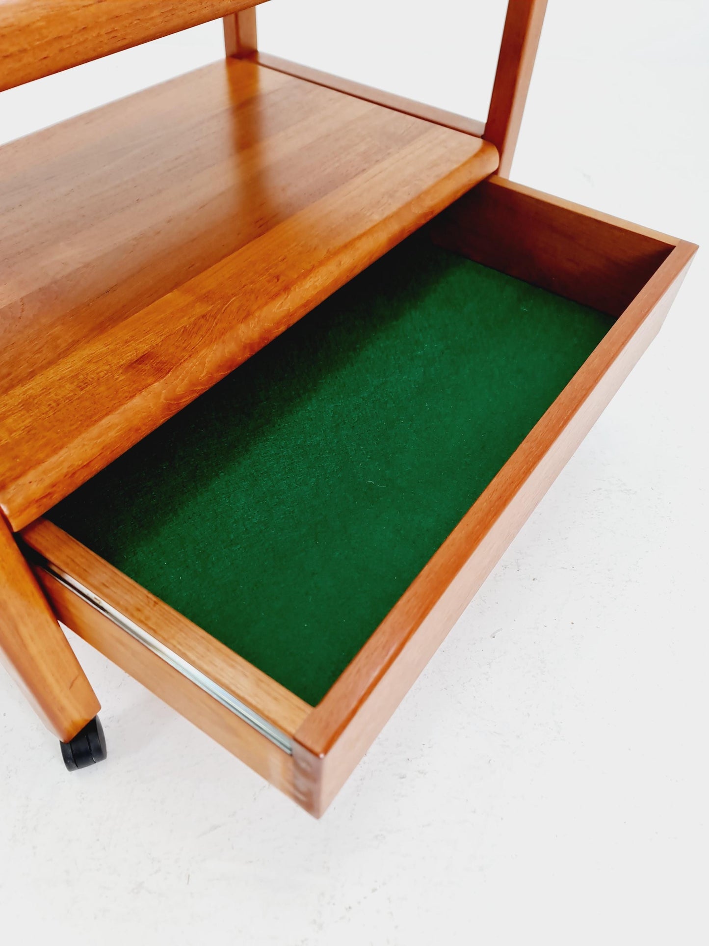 Vintage mid century danish trolley in solid teak/ bar cart By Salling Stolefabrik, 1960s