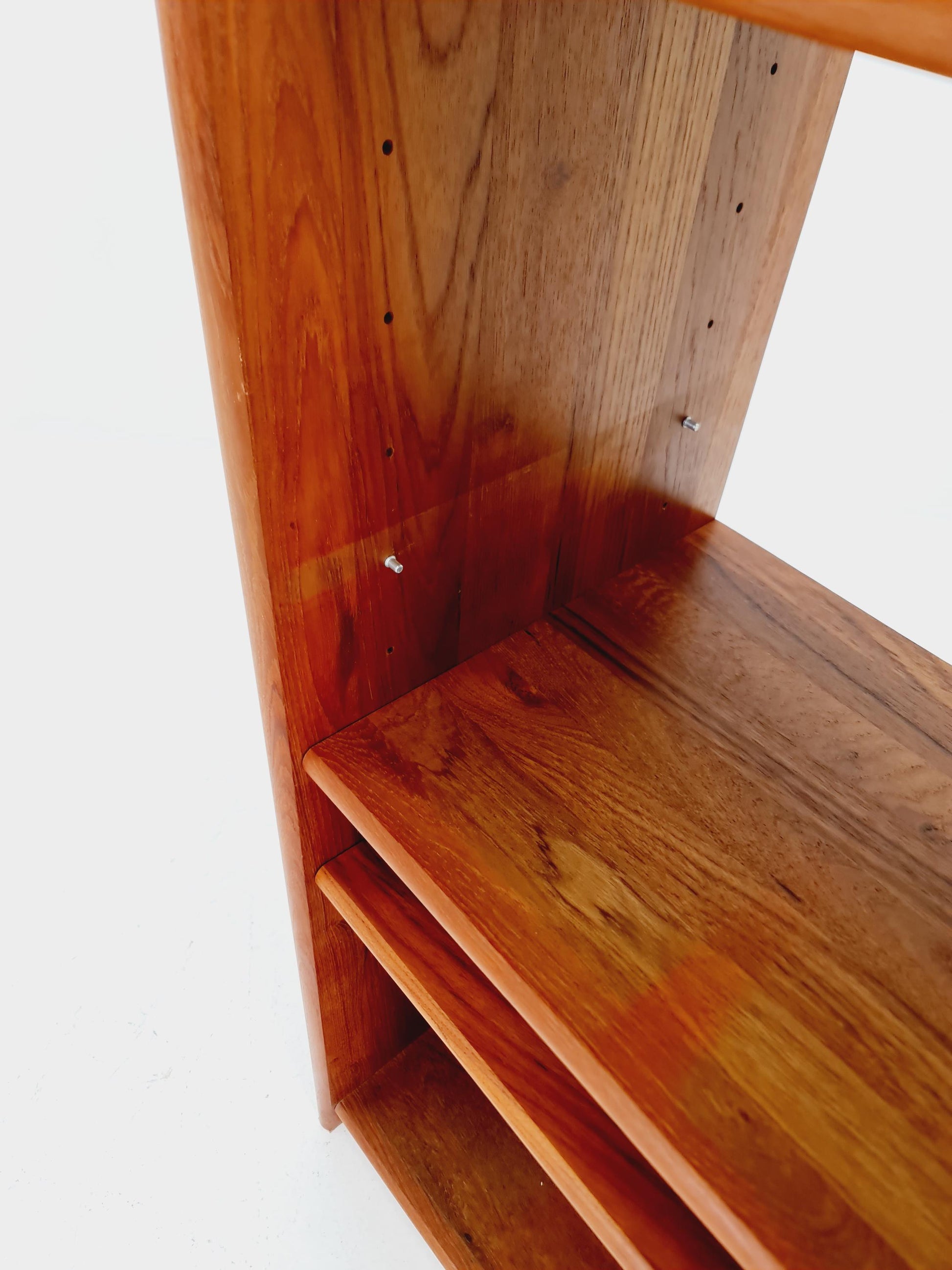 Danish freestanding solid teak vintage bookshelf / book case teak , 1970s