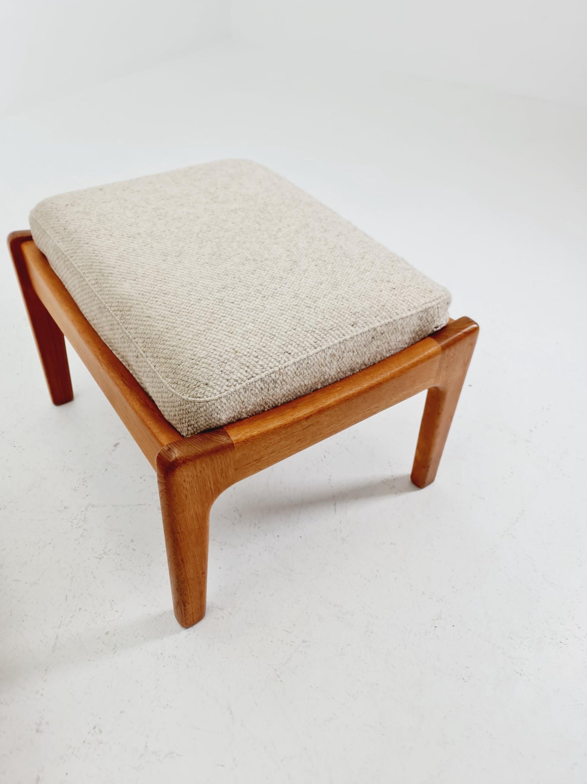 Mid-century Rare Danish Solid teak lounge chair with ottoman by Jens-Juul Christensen For JK Denmark 1960s