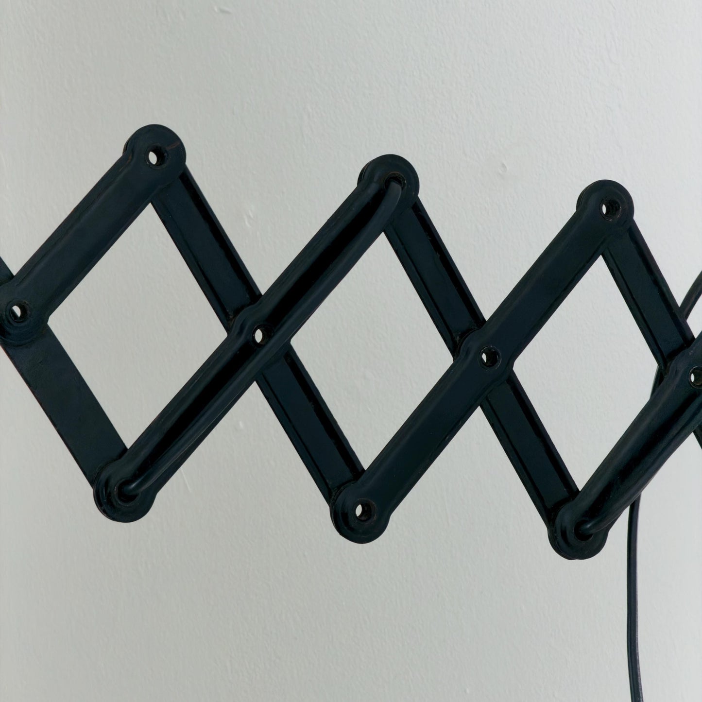 Original Kaiser Idell 6718 Scissor Wall Lamp by Christian Dell, 1930s Bauhaus Industrial Black Wall Light, Germany
