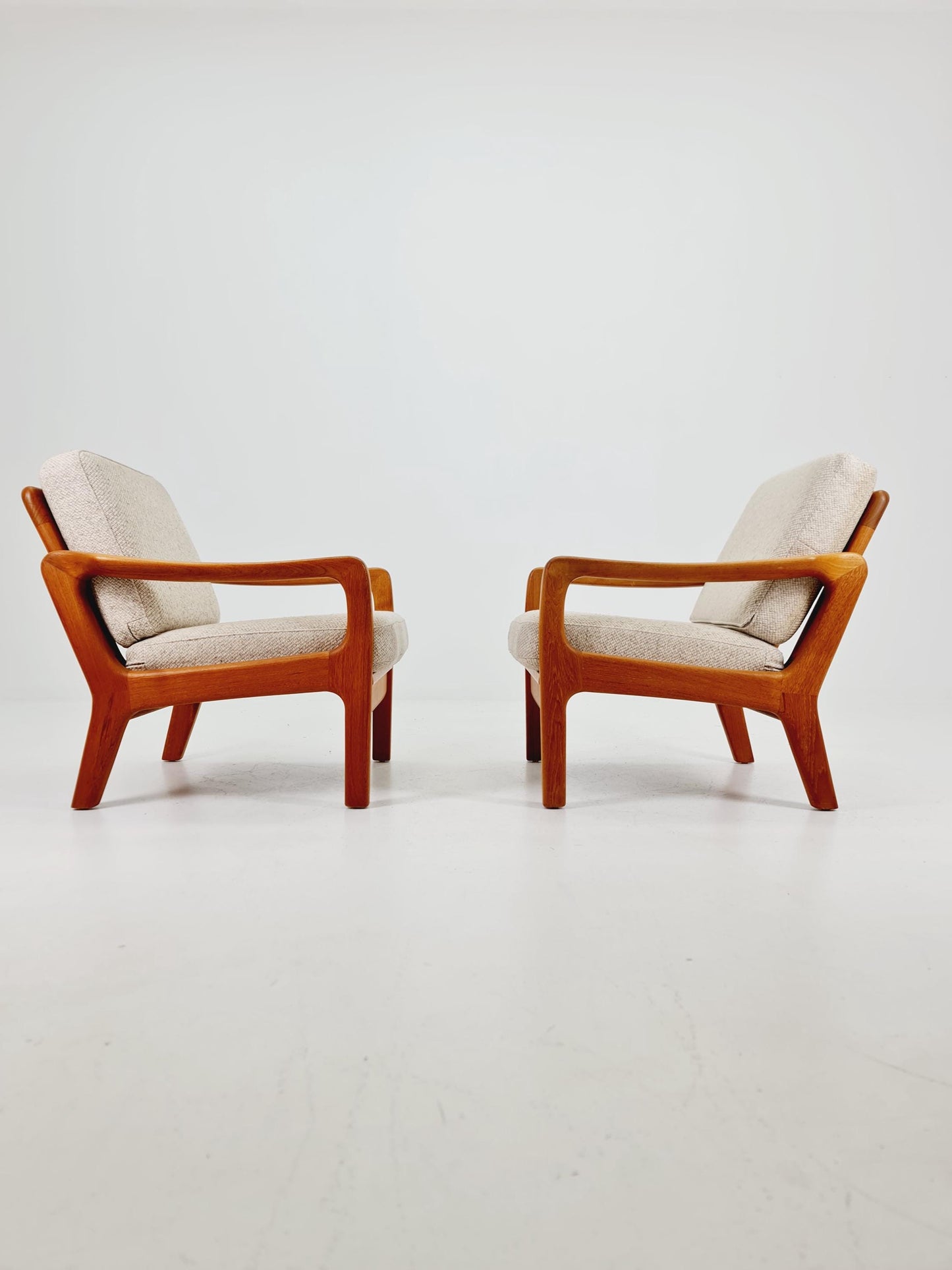 Mid century Danish easy lounge chairs by Juul Kristensen , 1970s, Set of 2