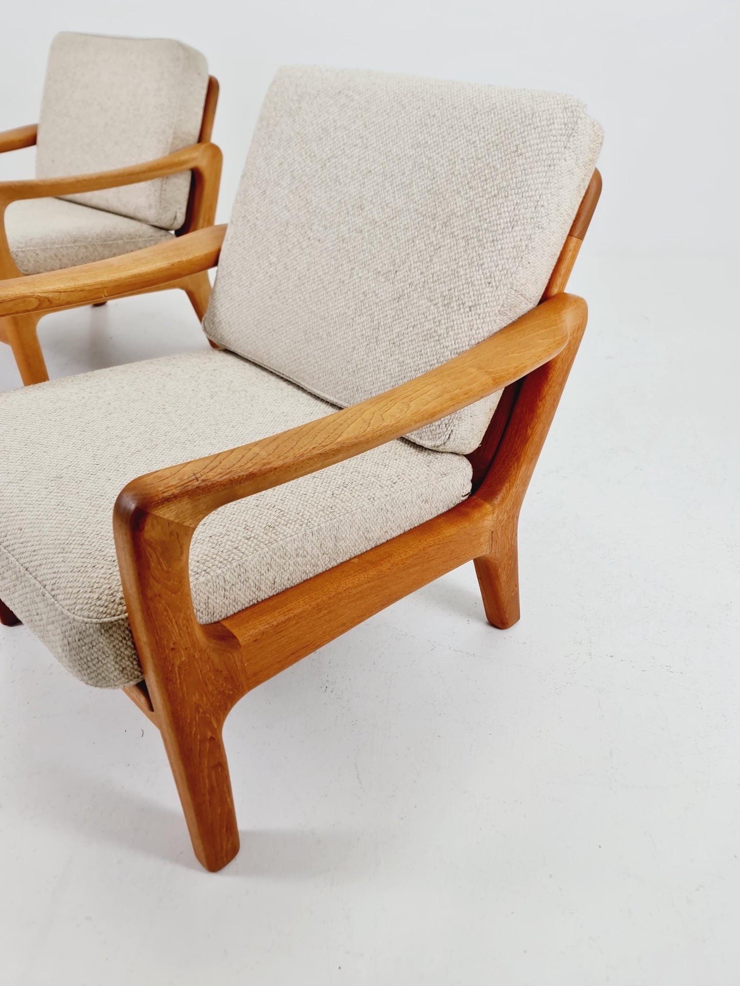 Mid century Danish easy lounge chairs by Juul Kristensen , 1970s, Set of 2