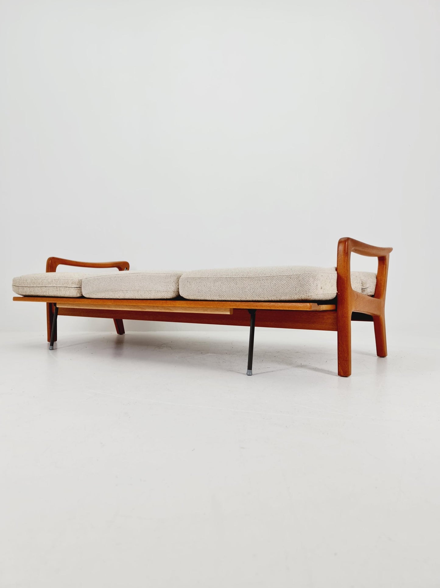 Mid-century Rare Danish teak lounge sofa/ Easy sofa /daybed BY Juul christiansen for JK Denmark , 1960s