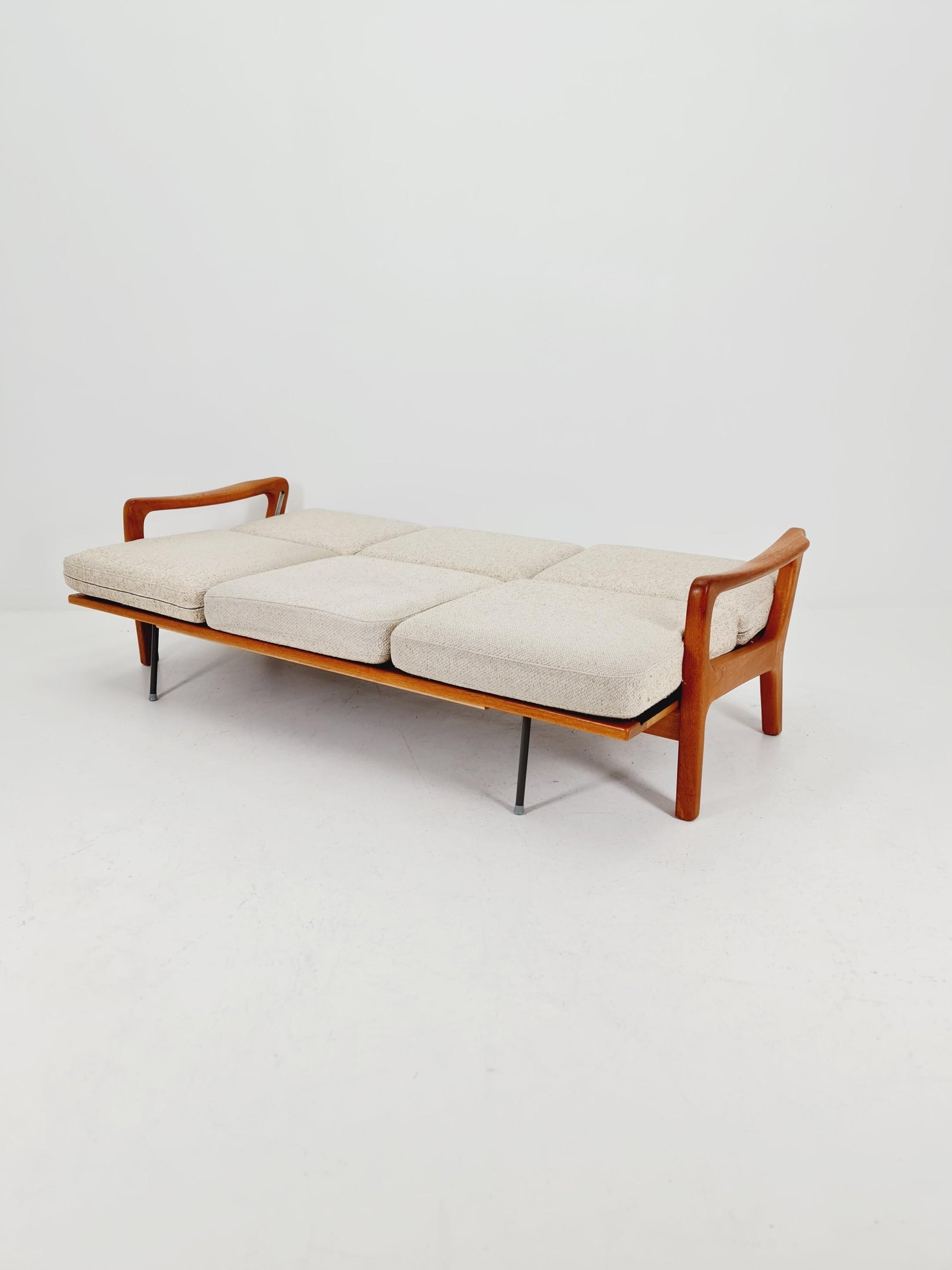 Mid-century Rare Danish teak lounge sofa/ Easy sofa /daybed BY Juul christiansen for JK Denmark , 1960s