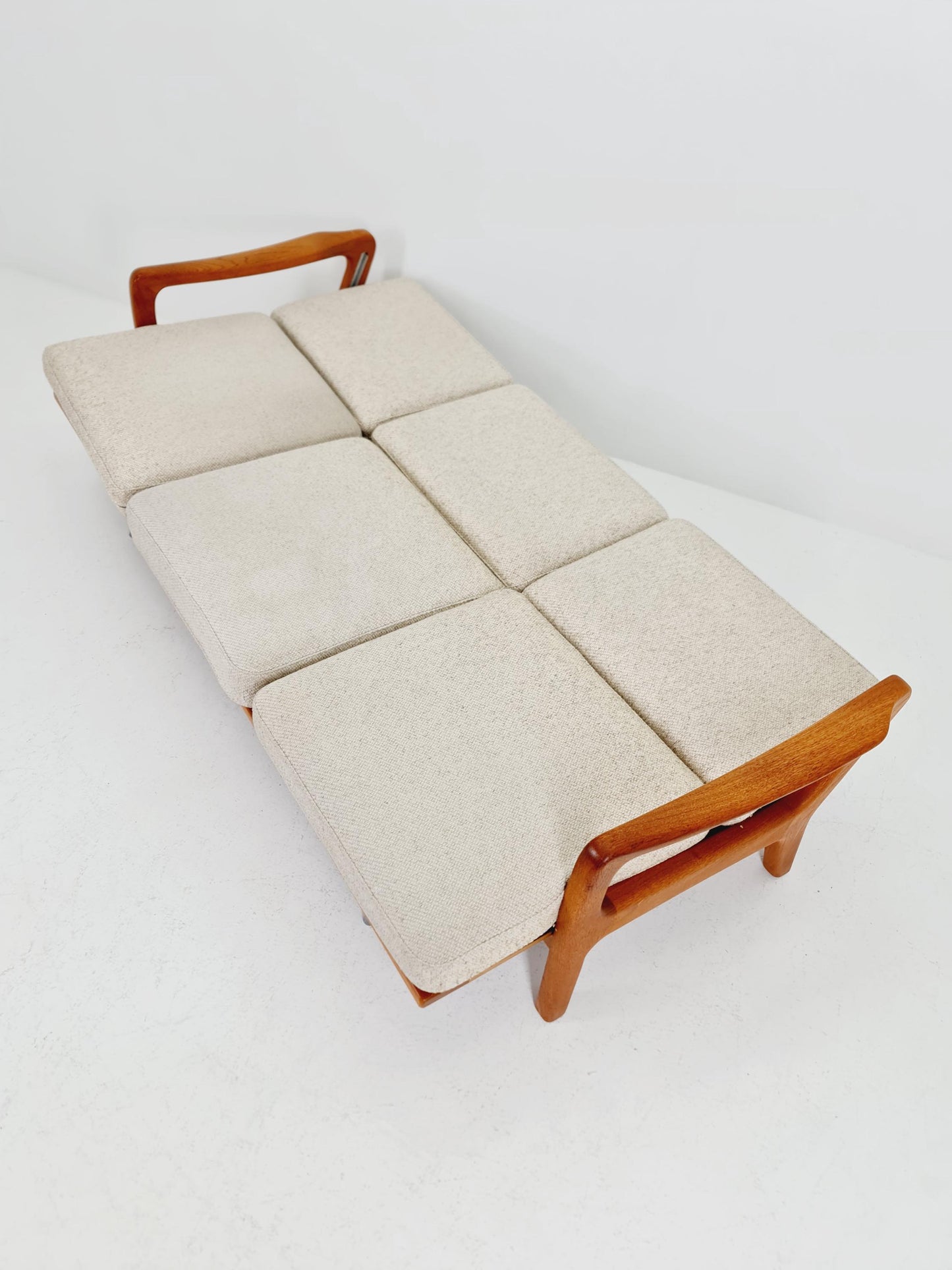 Mid-century Rare Danish teak lounge sofa/ Easy sofa /daybed BY Juul christiansen for JK Denmark , 1960s