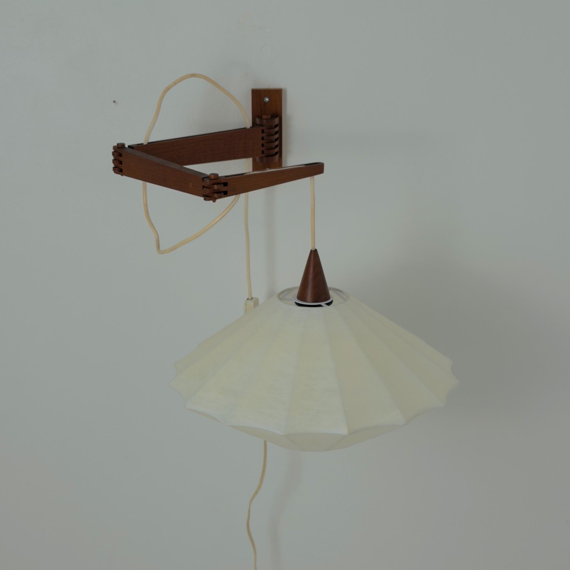Rare Mid Century Modern Cocoon Wall Lamp Germany 1960s