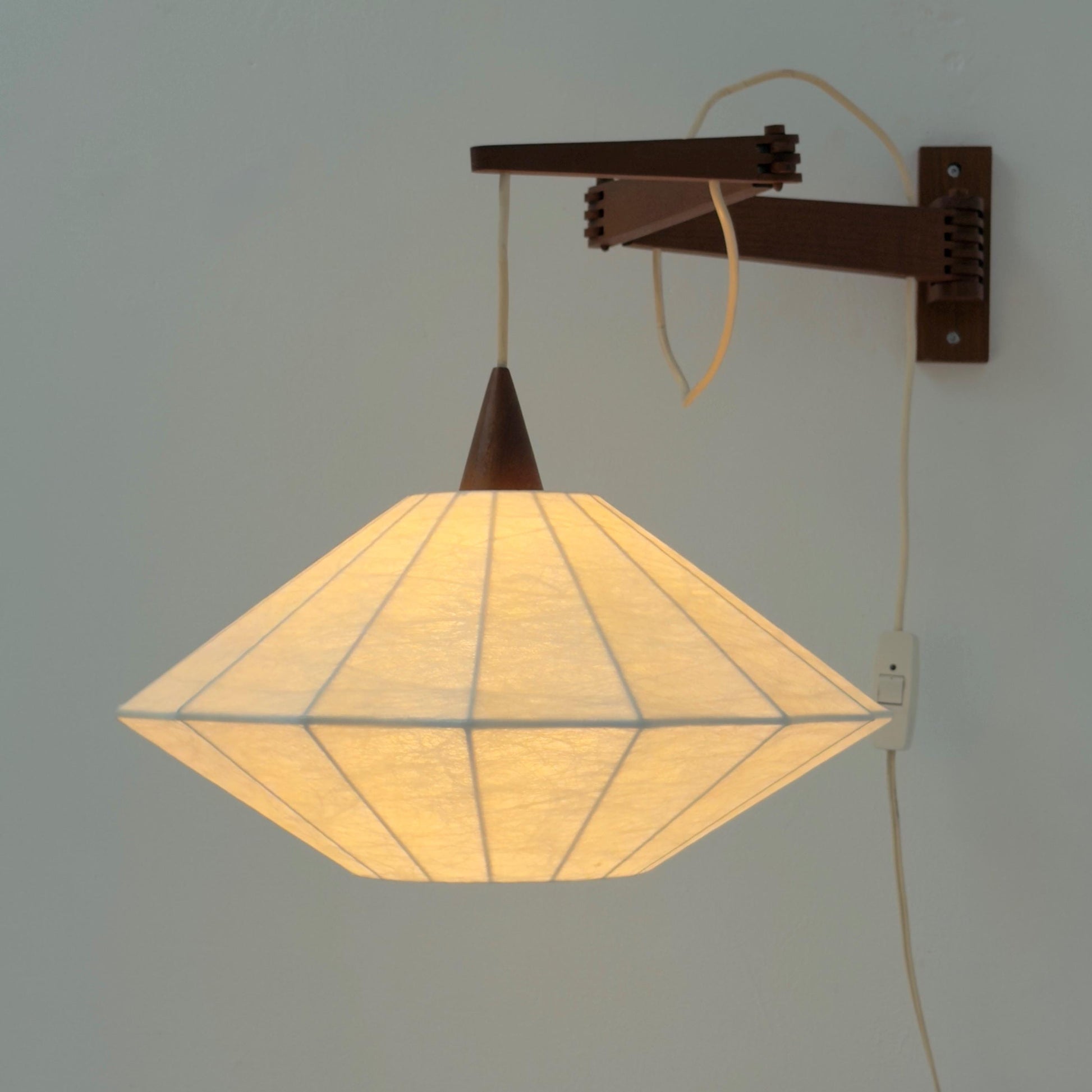 Rare Mid Century Modern Cocoon Wall Lamp Germany 1960s