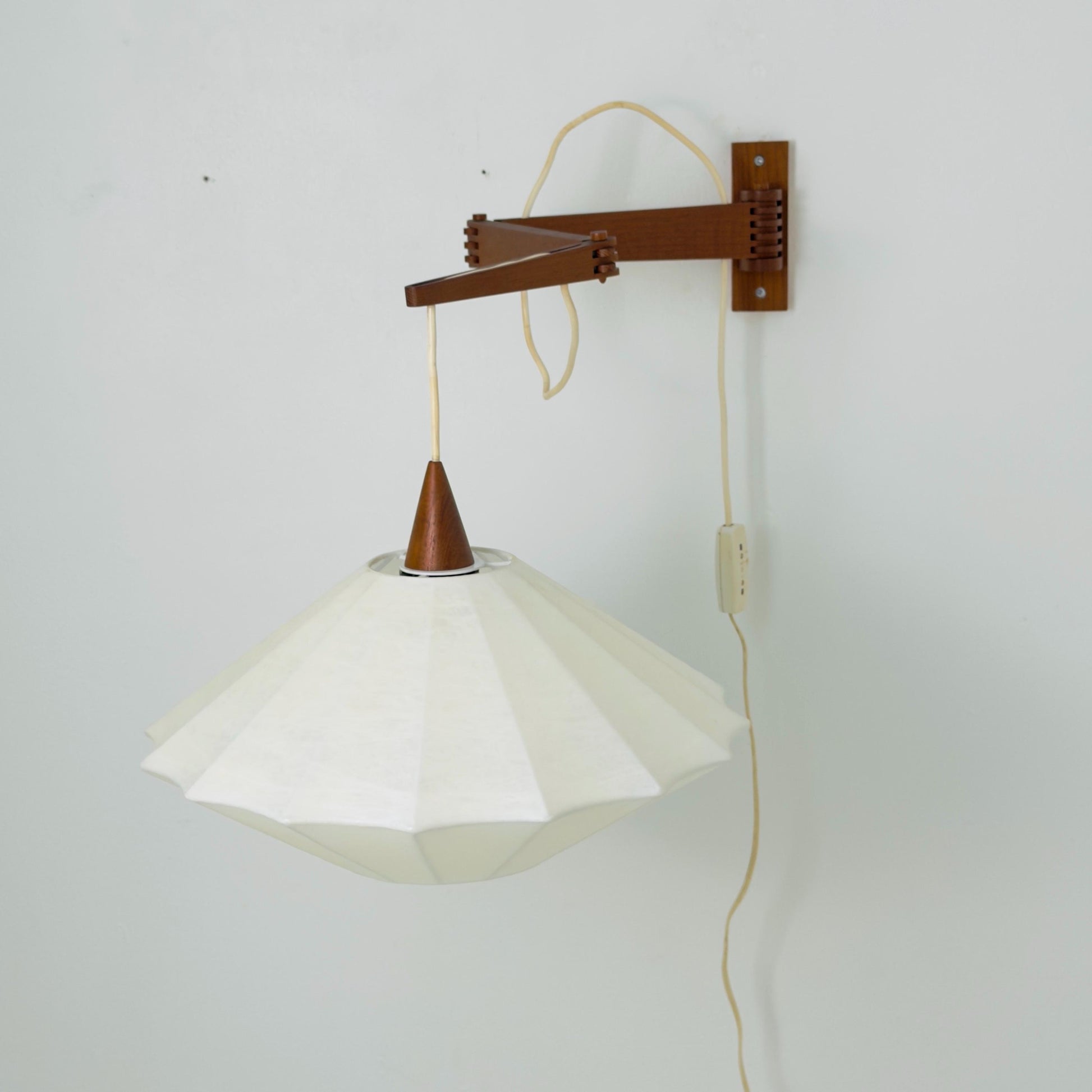 Rare Mid Century Modern Cocoon Wall Lamp Germany 1960s
