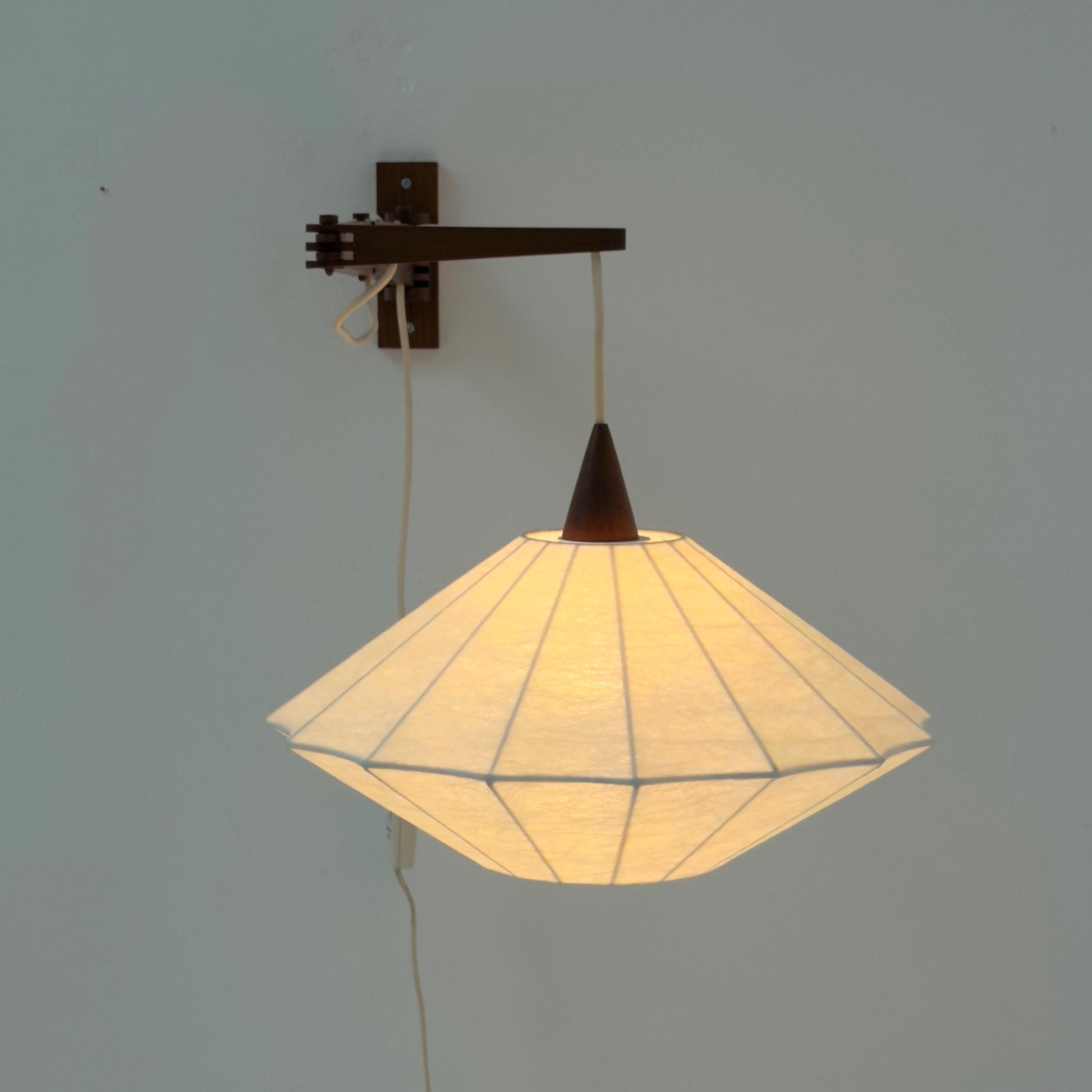 Rare Mid Century Modern Cocoon Wall Lamp Germany 1960s