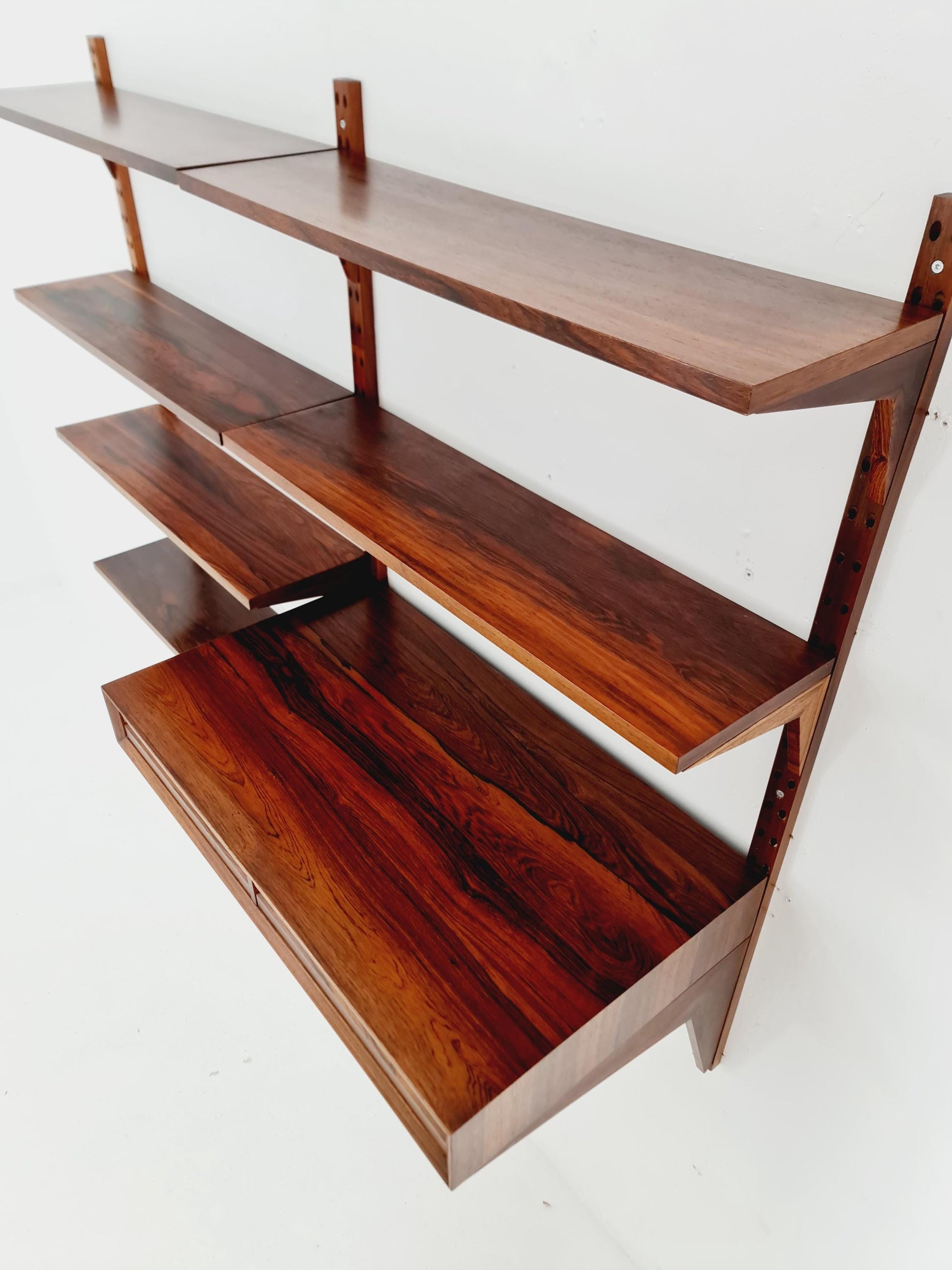 Midcentury Danish Rosewood Shelving Unit With Desk , by Poul Cadovius, 1960s