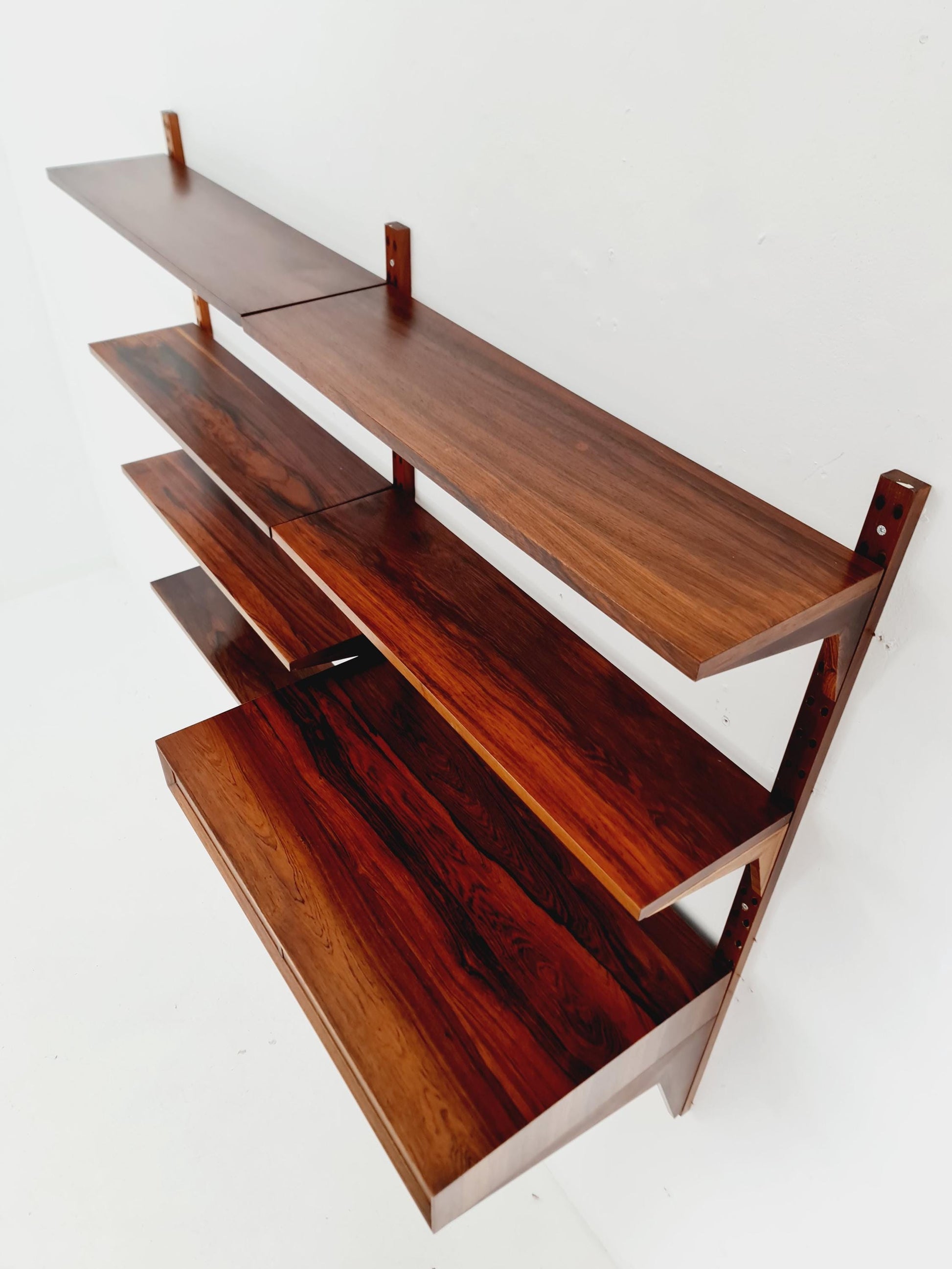 Midcentury Danish Rosewood Shelving Unit With Desk , by Poul Cadovius, 1960s