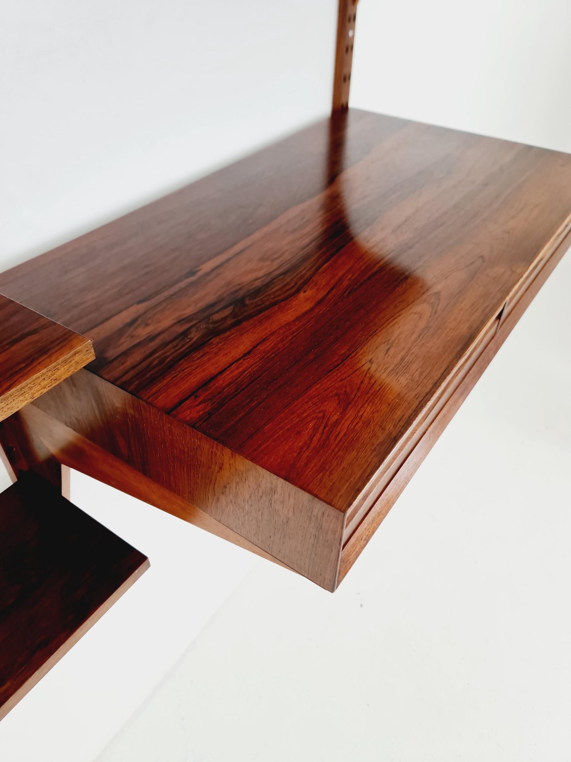 Midcentury Danish Rosewood Shelving Unit With Desk , by Poul Cadovius, 1960s