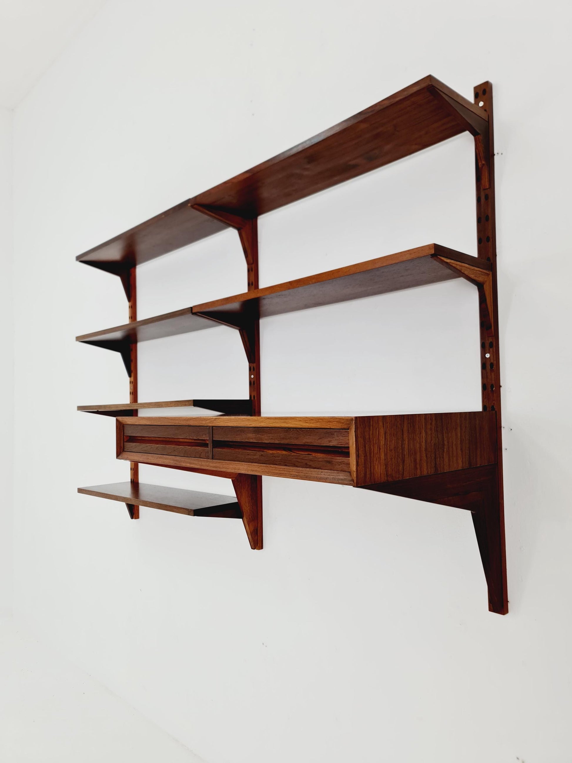 Midcentury Danish Rosewood Shelving Unit With Desk , by Poul Cadovius, 1960s