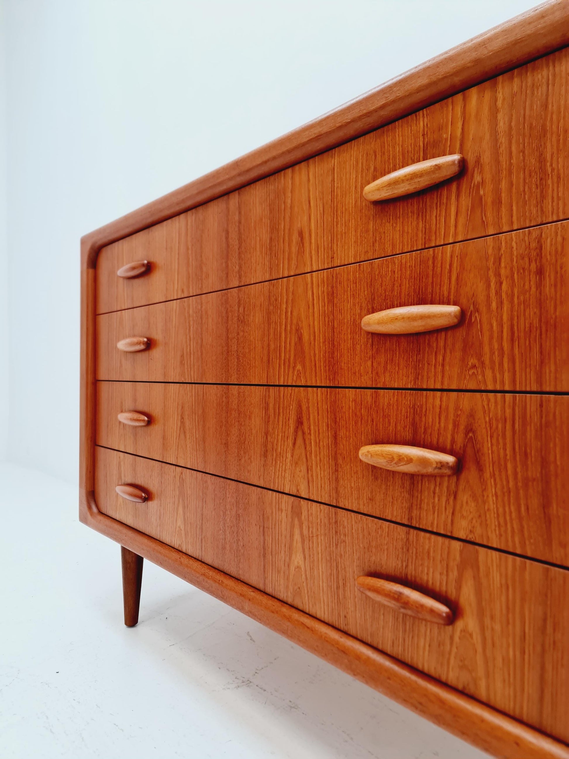 Rare Mid century Modern Danish teak chest of drawers by Dyrlund , 1960s