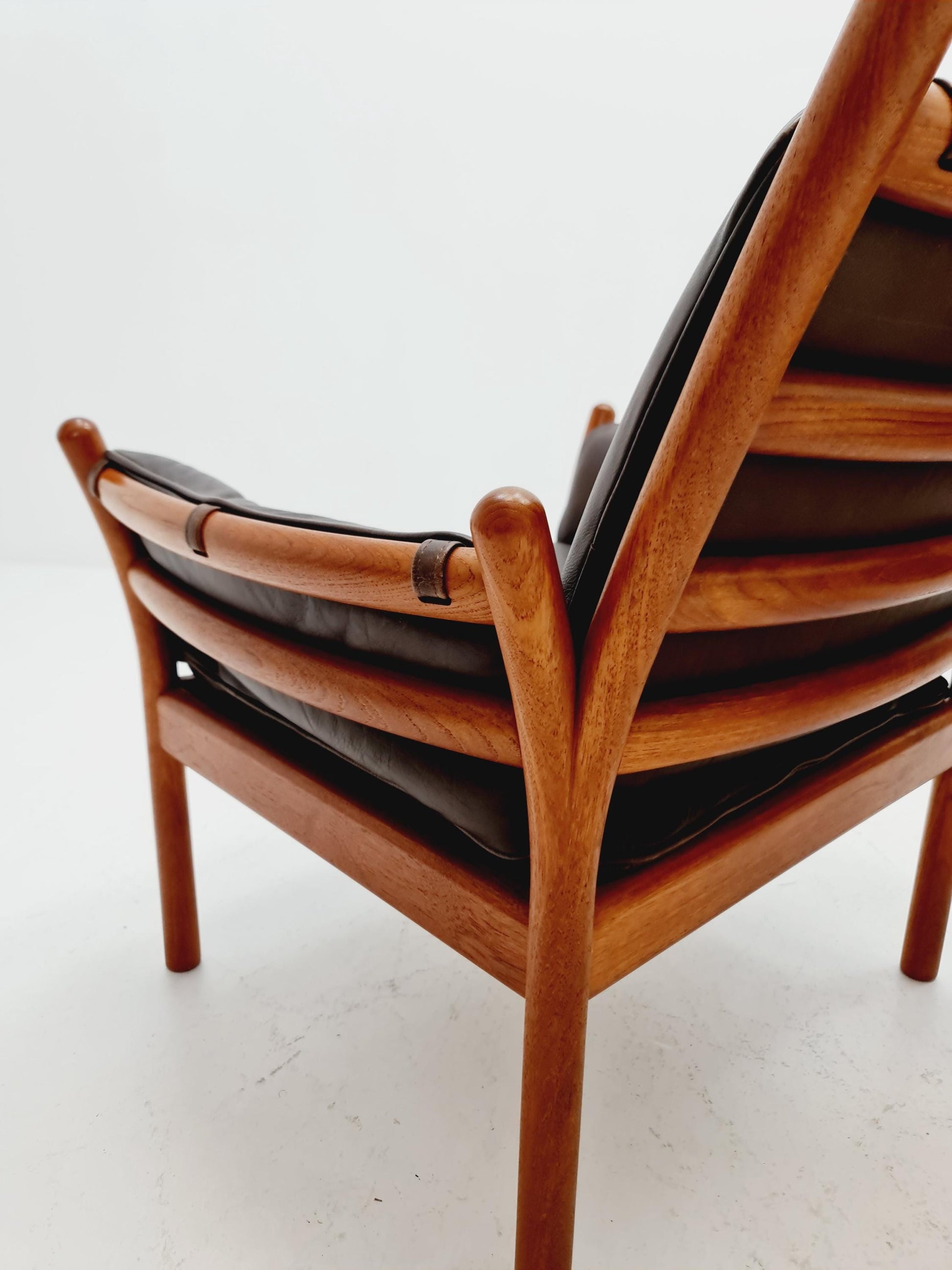Mid century easy lounge chairs by Illum Wikkelso 'Genius' For Silkborg Denamrk 1960s, Set of 2