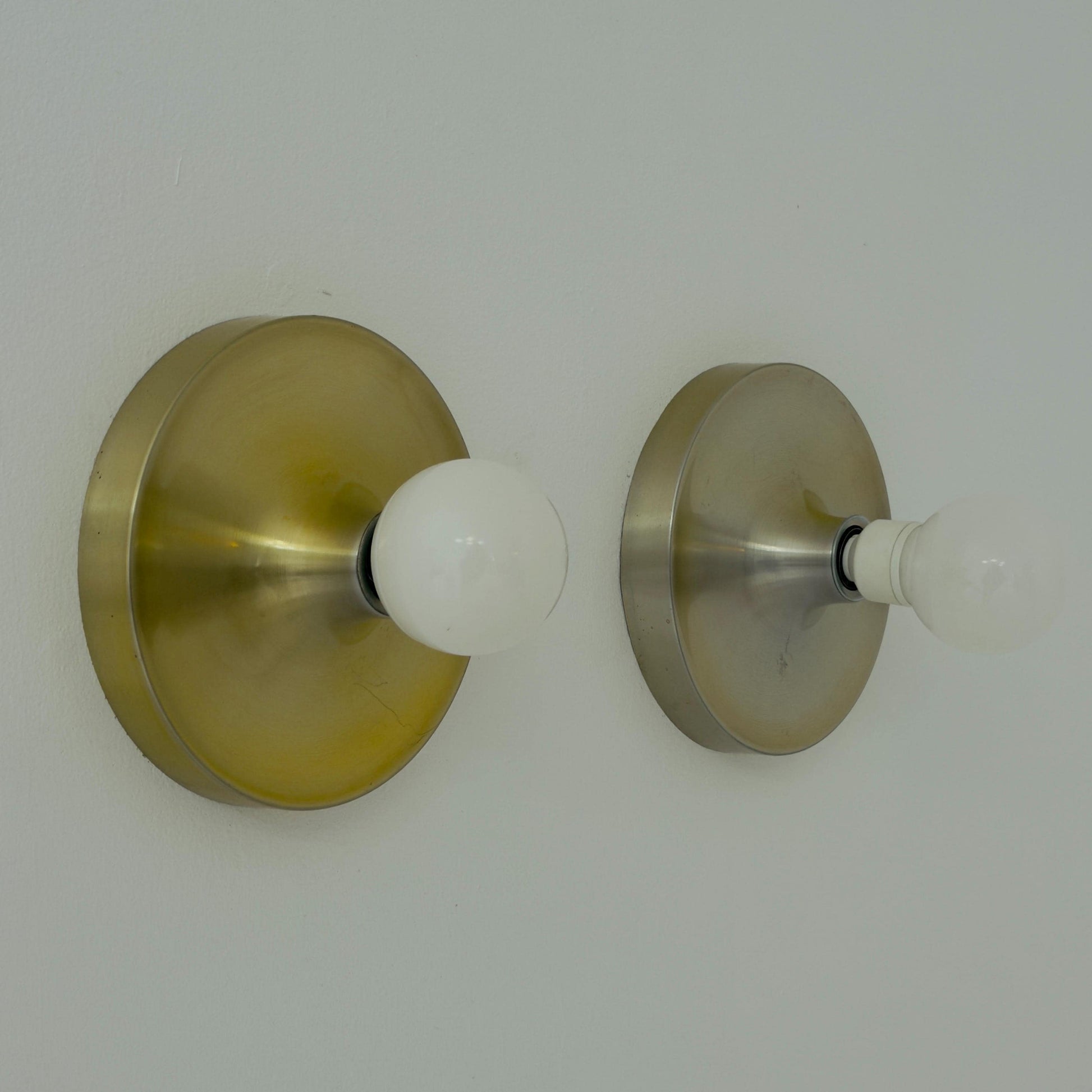 Ser of 2 Space age wall lights selection by Charlotte Perriand for Les Arcs, 1970 France