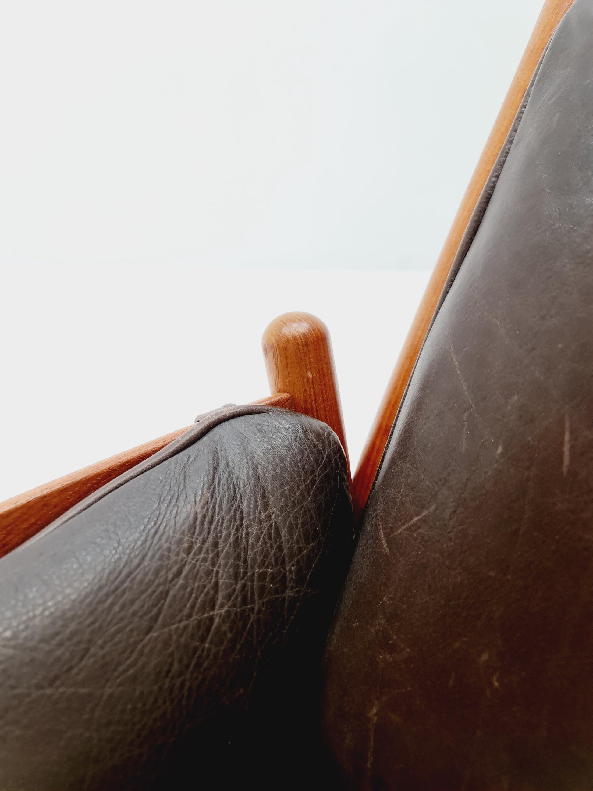 Mid century easy lounge chair by Illum Wikkelso 'Genius' For Silkborg Denamrk 1960s,