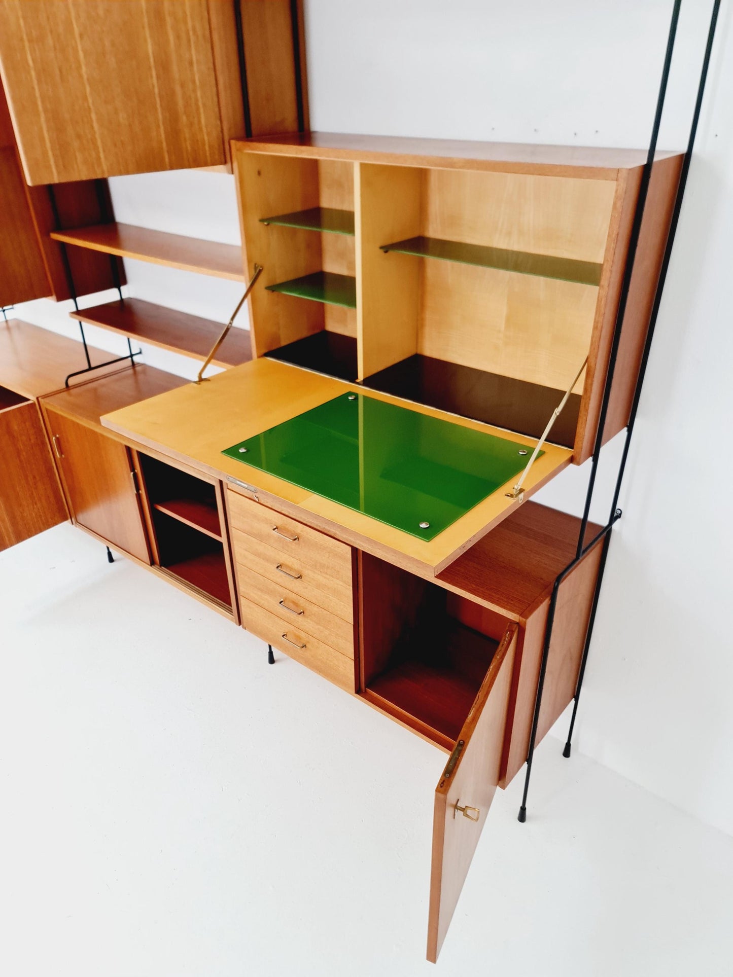 Mid century Teak shelving unit by Hilker for Omnia, Germany 1960s