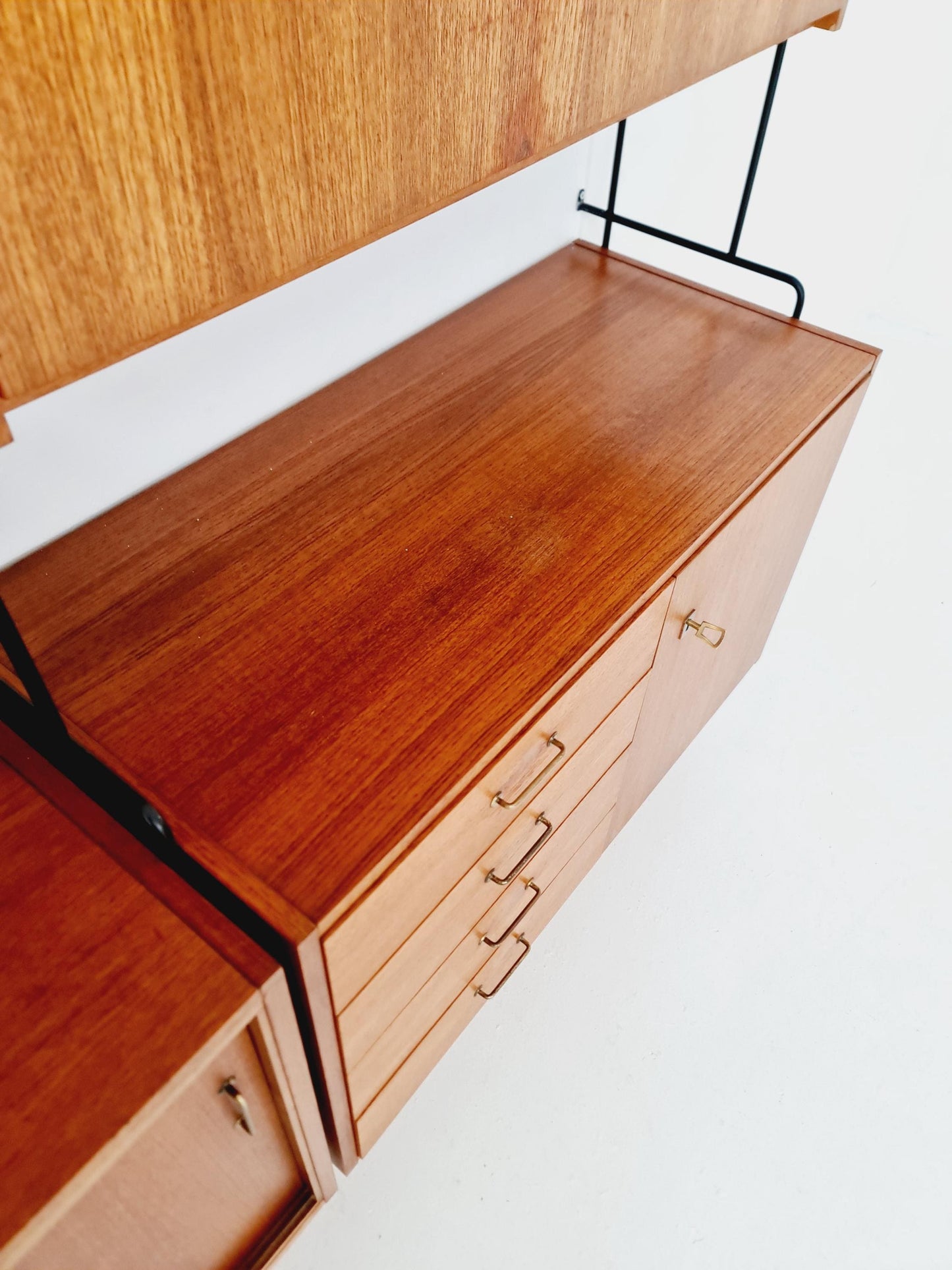 Mid century Teak shelving unit by Hilker for Omnia, Germany 1960s