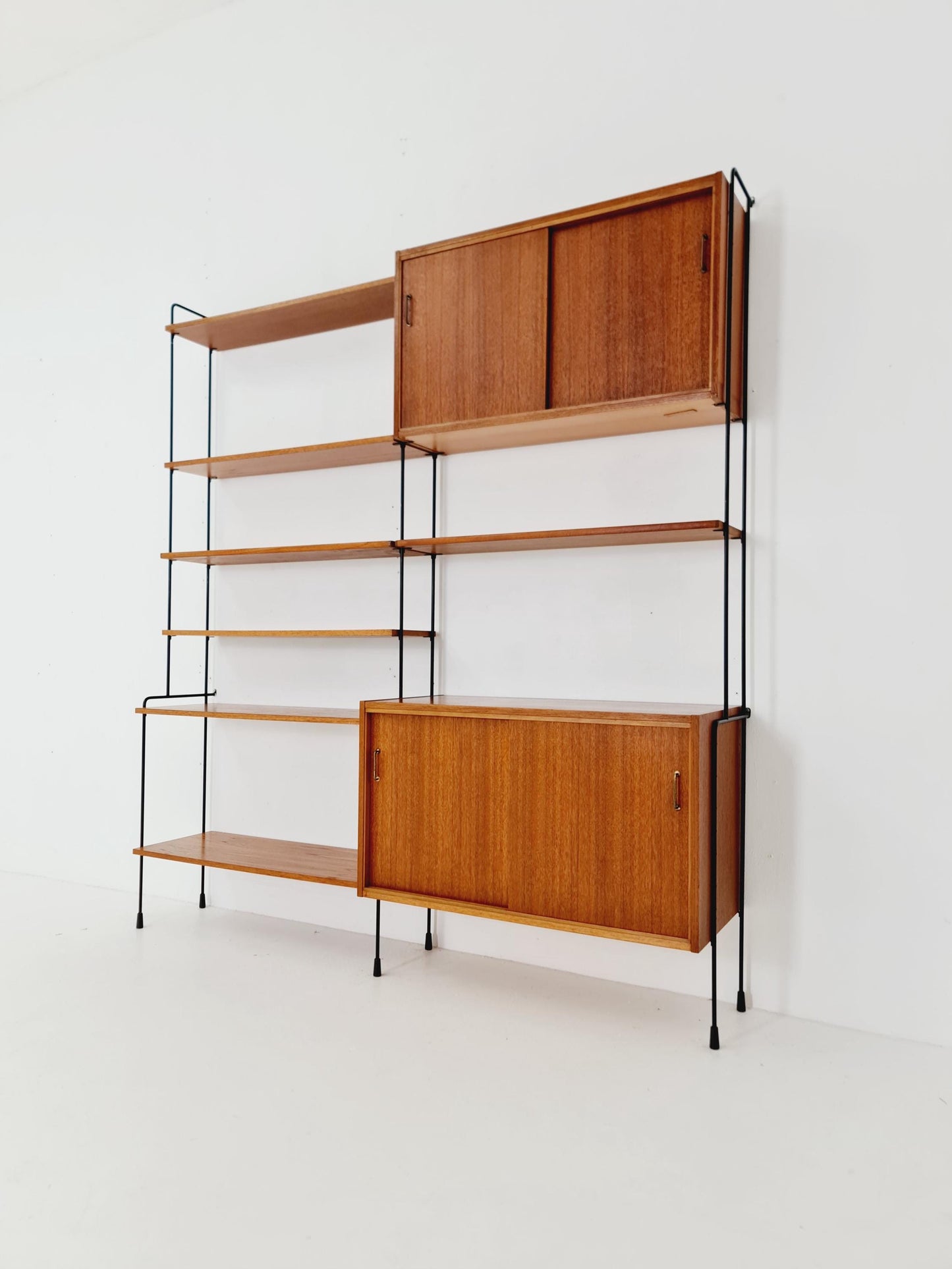 Mid century Teak shelving unit by Hilker for Omnia, Germany 1960s