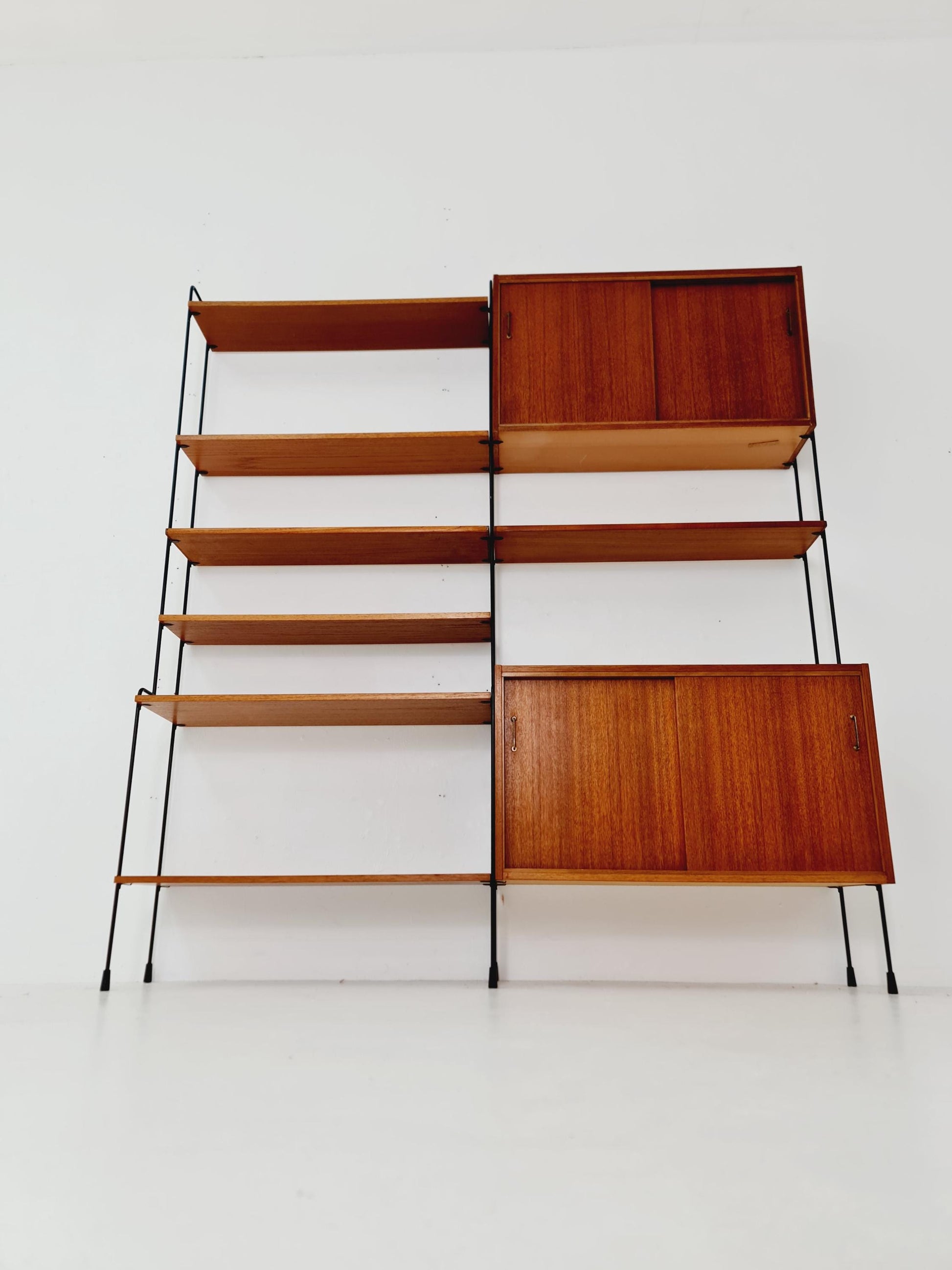 Mid century Teak shelving unit by Hilker for Omnia, Germany 1960s