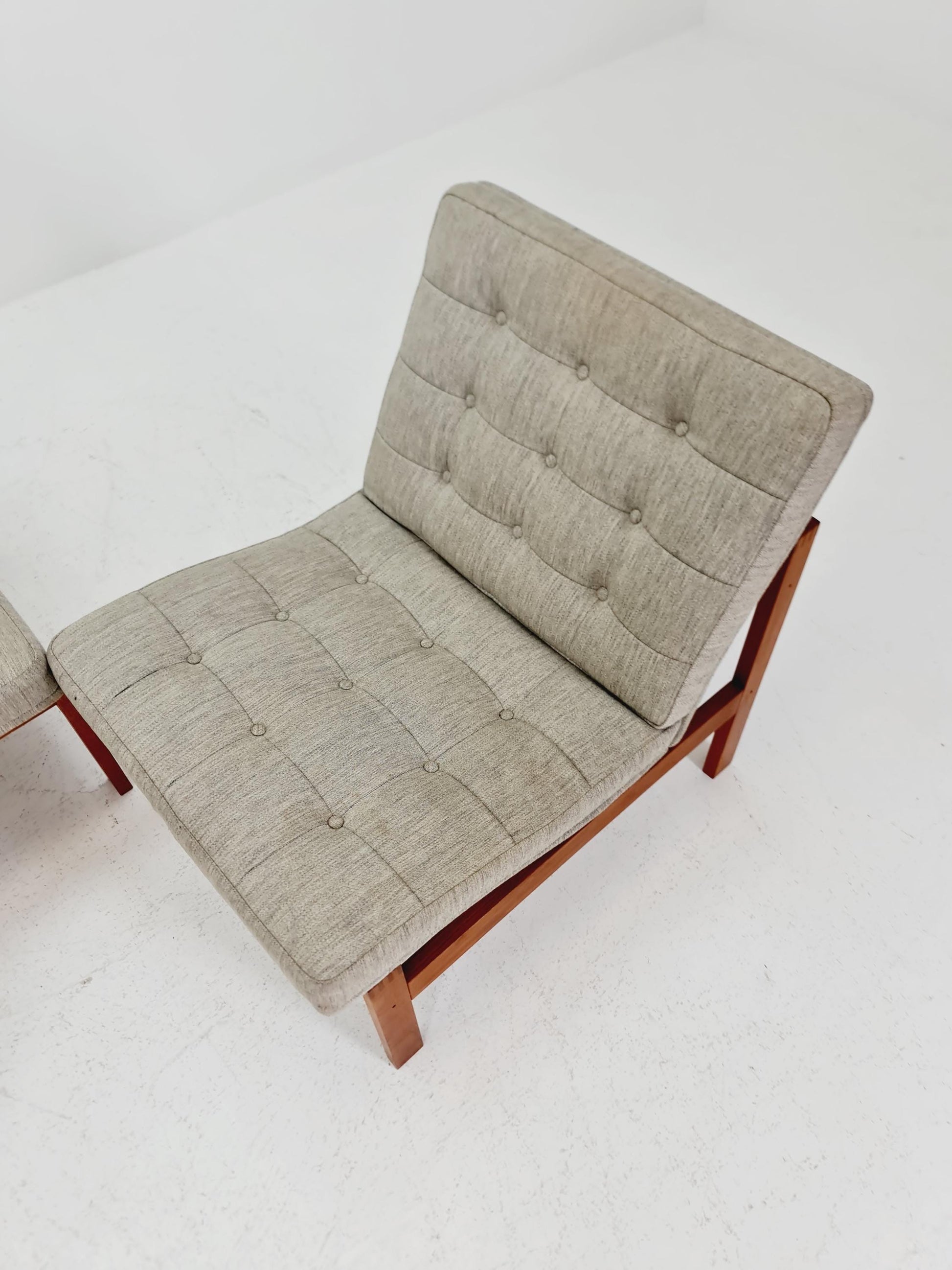 1 of 3 Mid-century Rare Danish teak lounge chairs Ole Gjerlov Knudsen & Torben Lind for France and son , 1960s