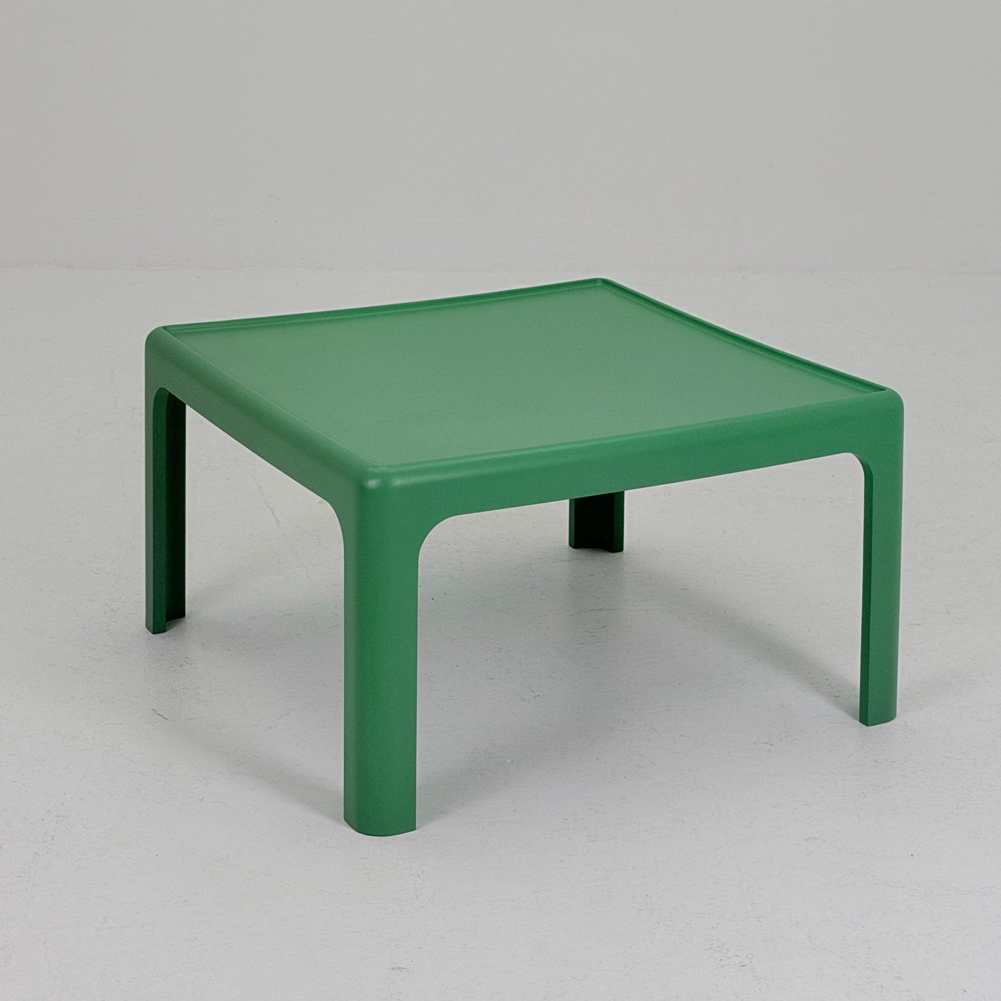 Mid Century Square MOD acrylic green coffee table by Poschinger Pur-Möbel Horn Germany 1970s