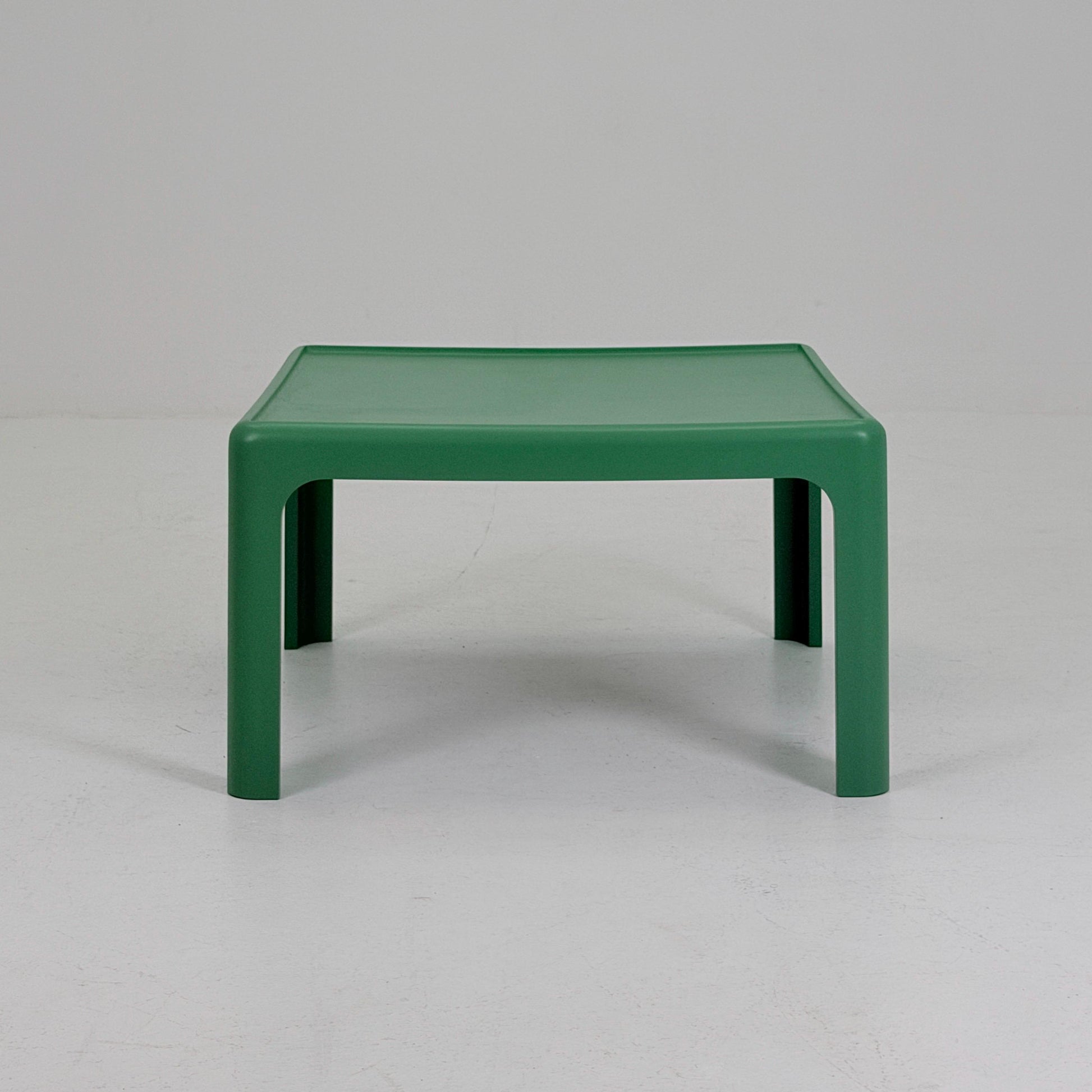 Mid Century Square MOD acrylic green coffee table by Poschinger Pur-Möbel Horn Germany 1970s