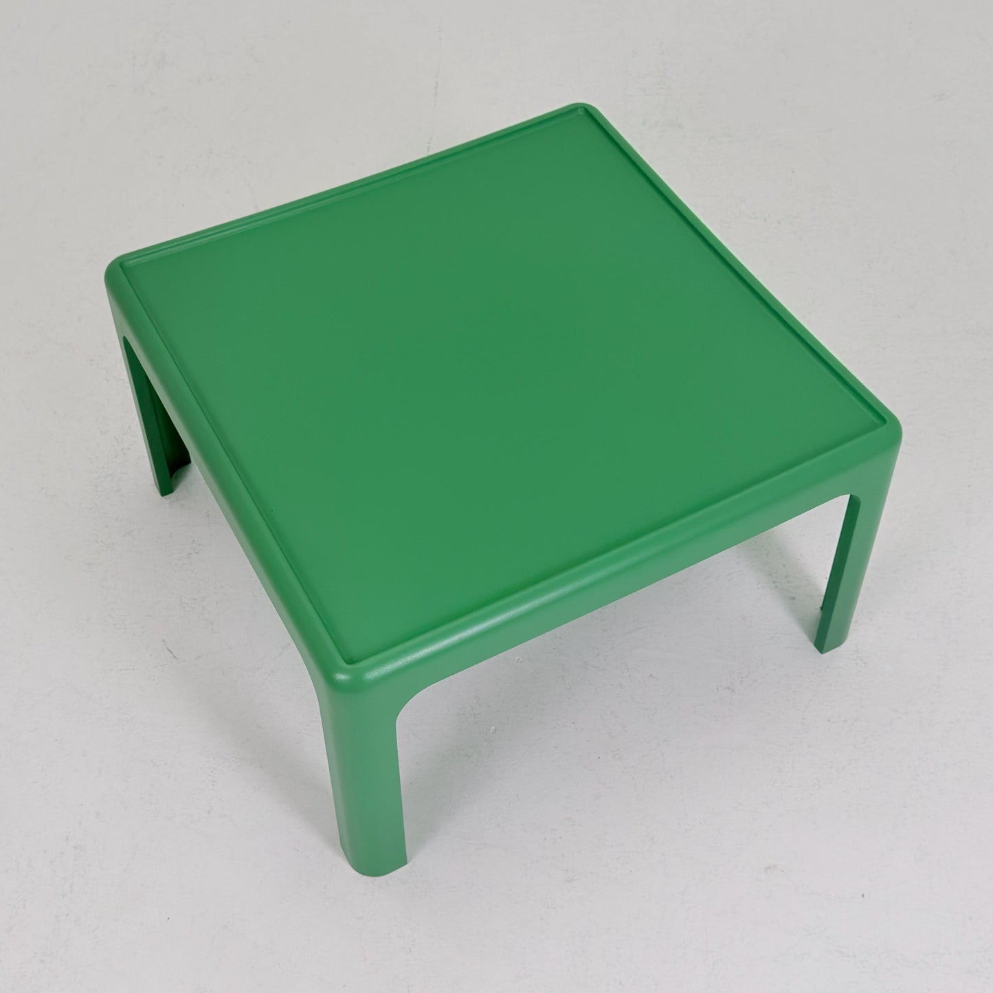 Mid Century Square MOD acrylic green coffee table by Poschinger Pur-Möbel Horn Germany 1970s