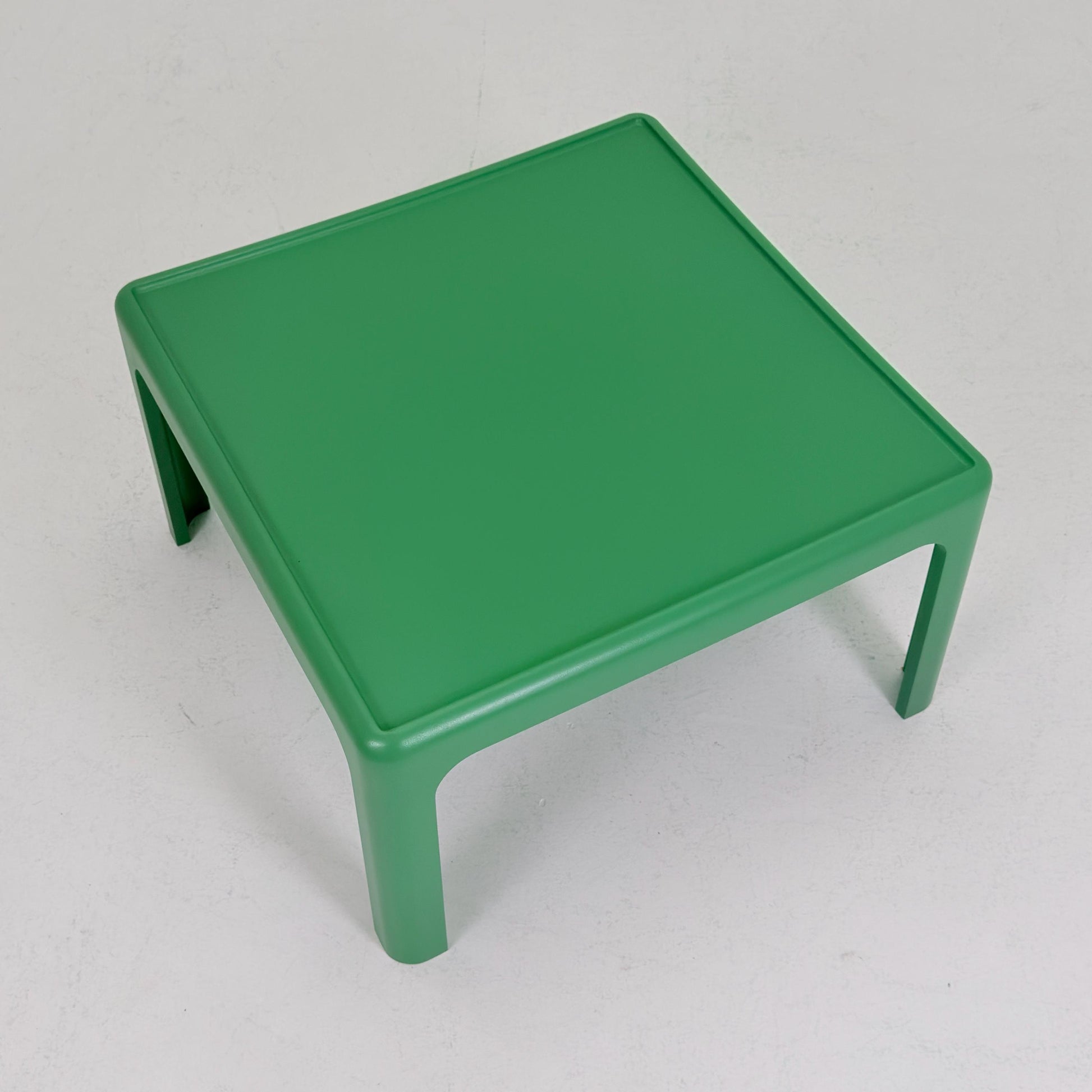 Mid Century Square MOD acrylic green coffee table by Poschinger Pur-Möbel Horn Germany 1970s