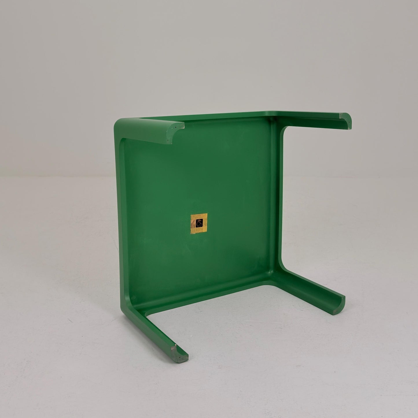 Mid Century Square MOD acrylic green coffee table by Poschinger Pur-Möbel Horn Germany 1970s