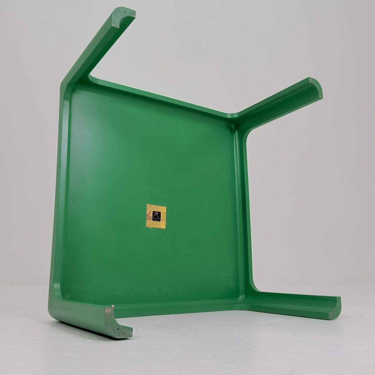 Mid Century Square MOD acrylic green coffee table by Poschinger Pur-Möbel Horn Germany 1970s