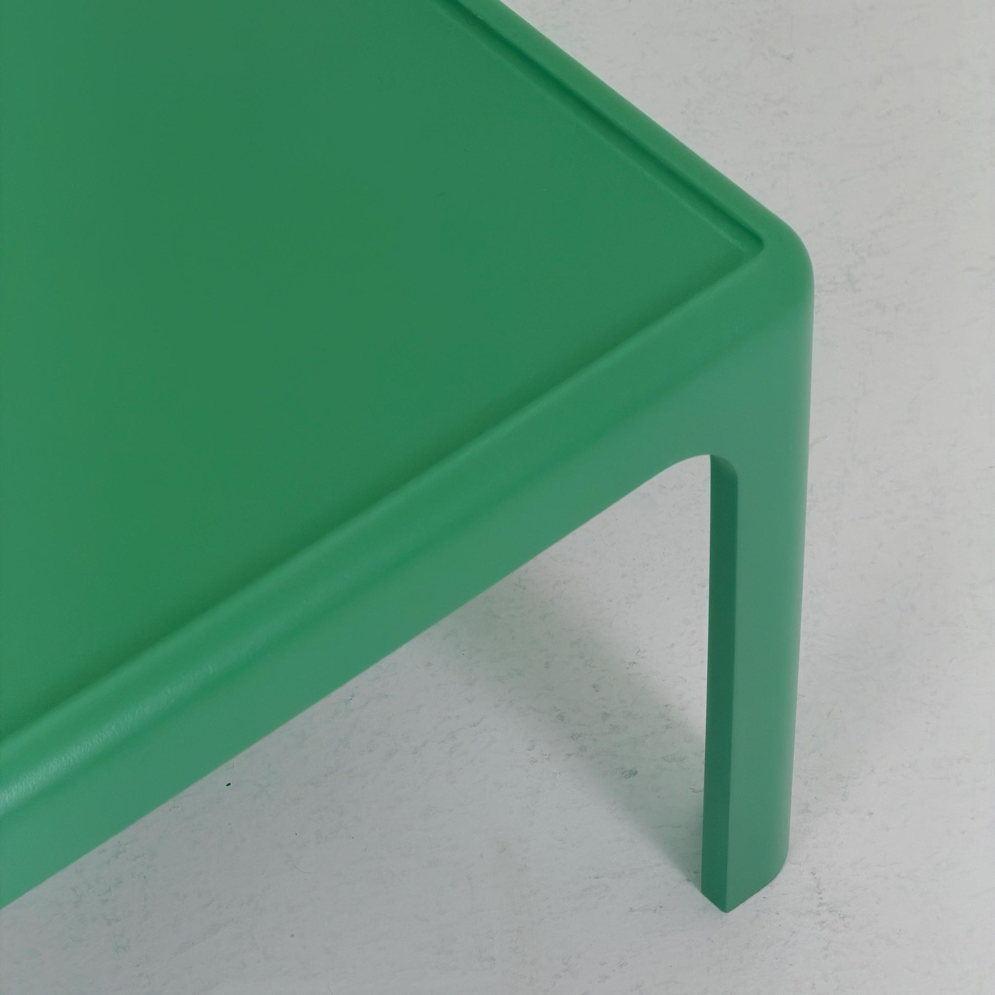 Mid Century Square MOD acrylic green coffee table by Poschinger Pur-Möbel Horn Germany 1970s
