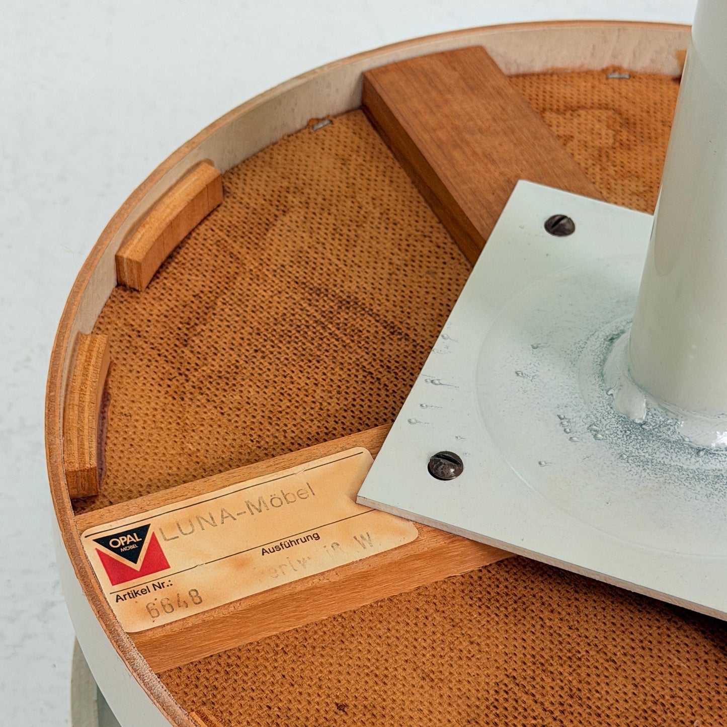 Mid-Century Space Age LUNA Side Table by Opal Germany, 1970s