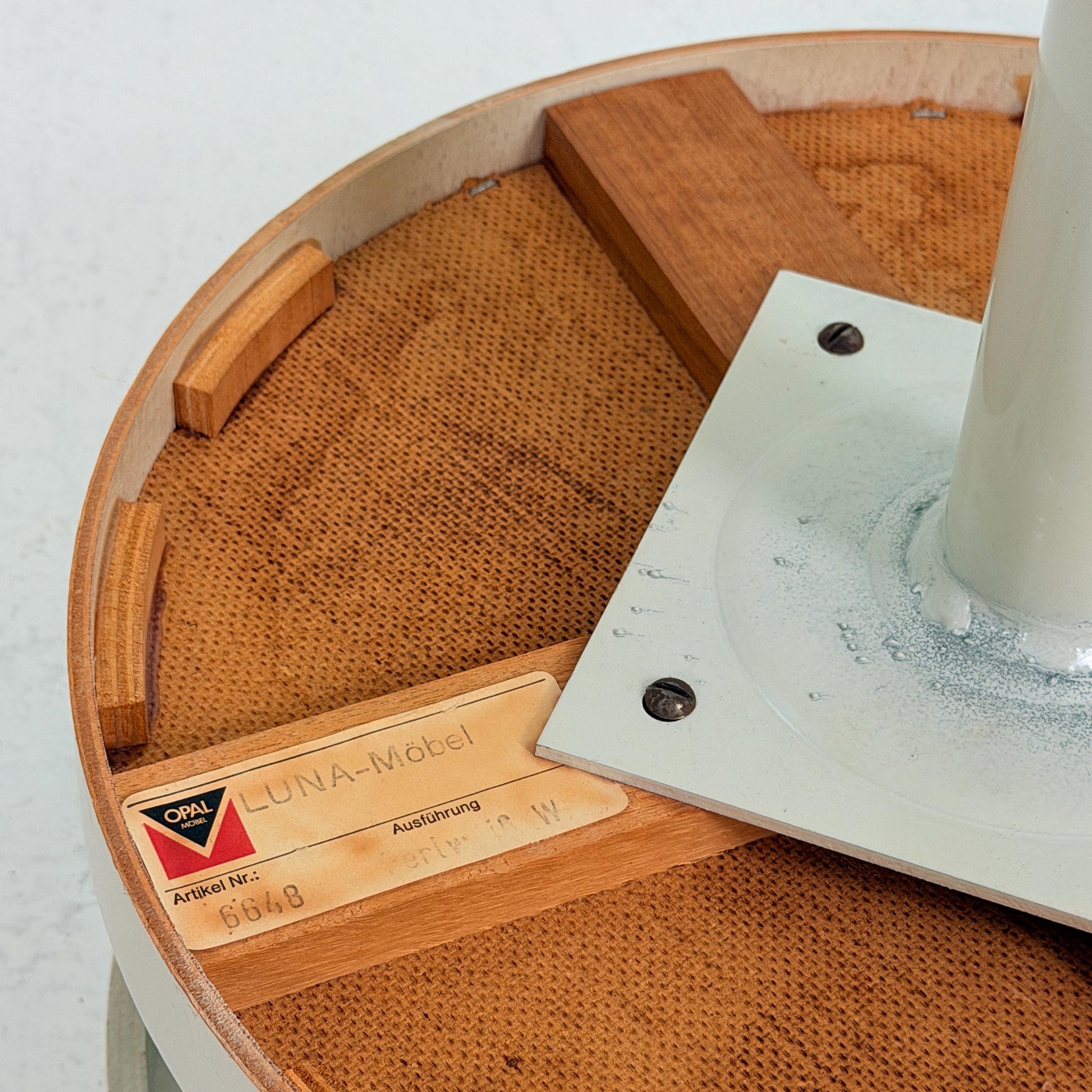 Mid-Century Space Age LUNA Side Table by Opal Germany, 1970s