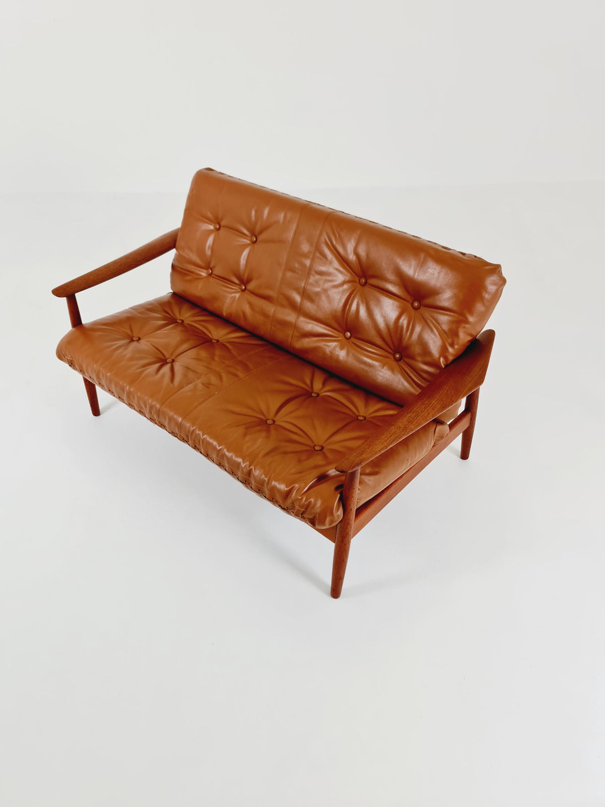 super rare Mid-century Danish teak lounge chair/ Sofa 2 seater by Arne Vodder For France & Son ,1960s
