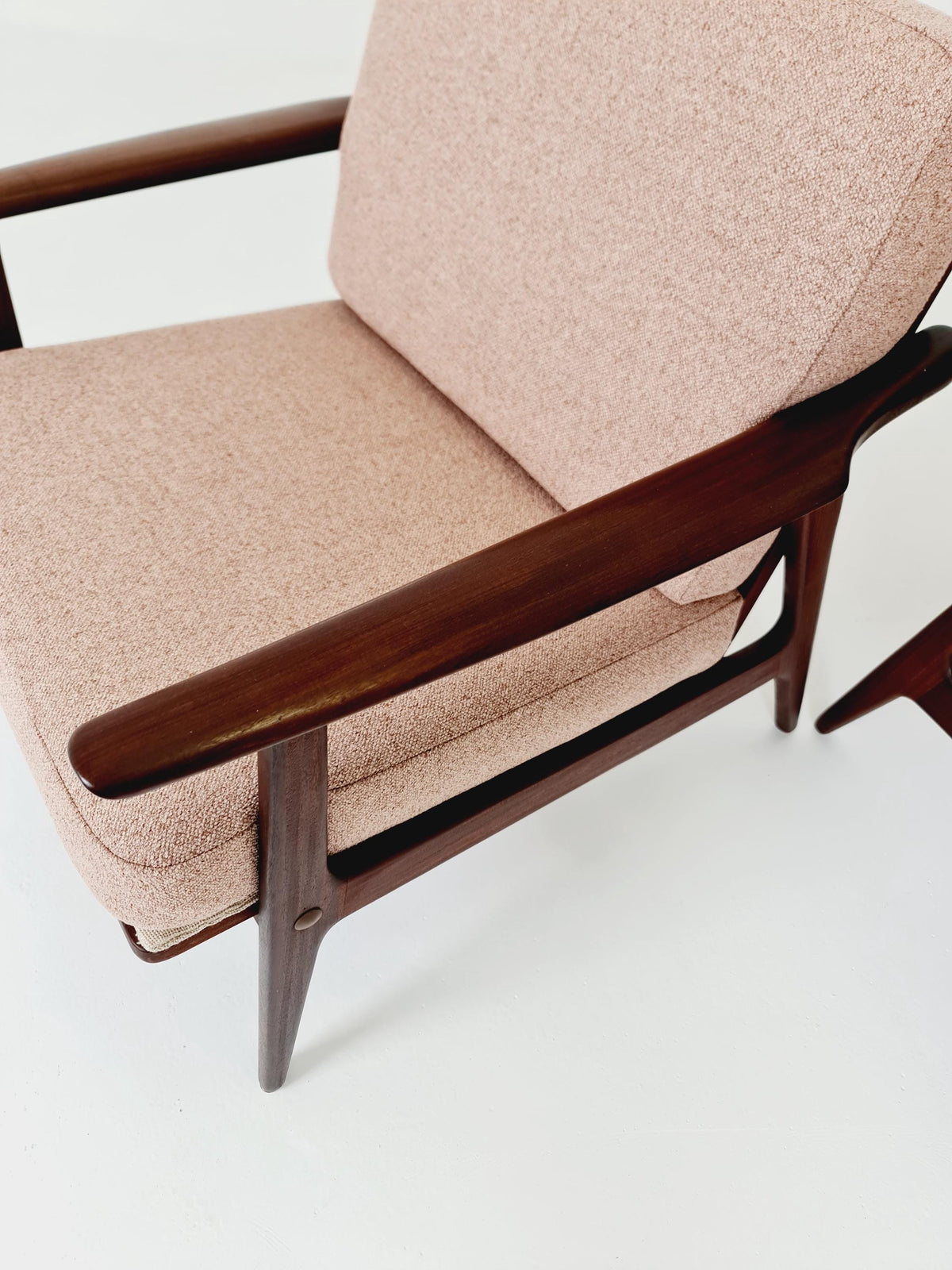 Mid century teak easy lounge chairs , Set of 2, 1960s