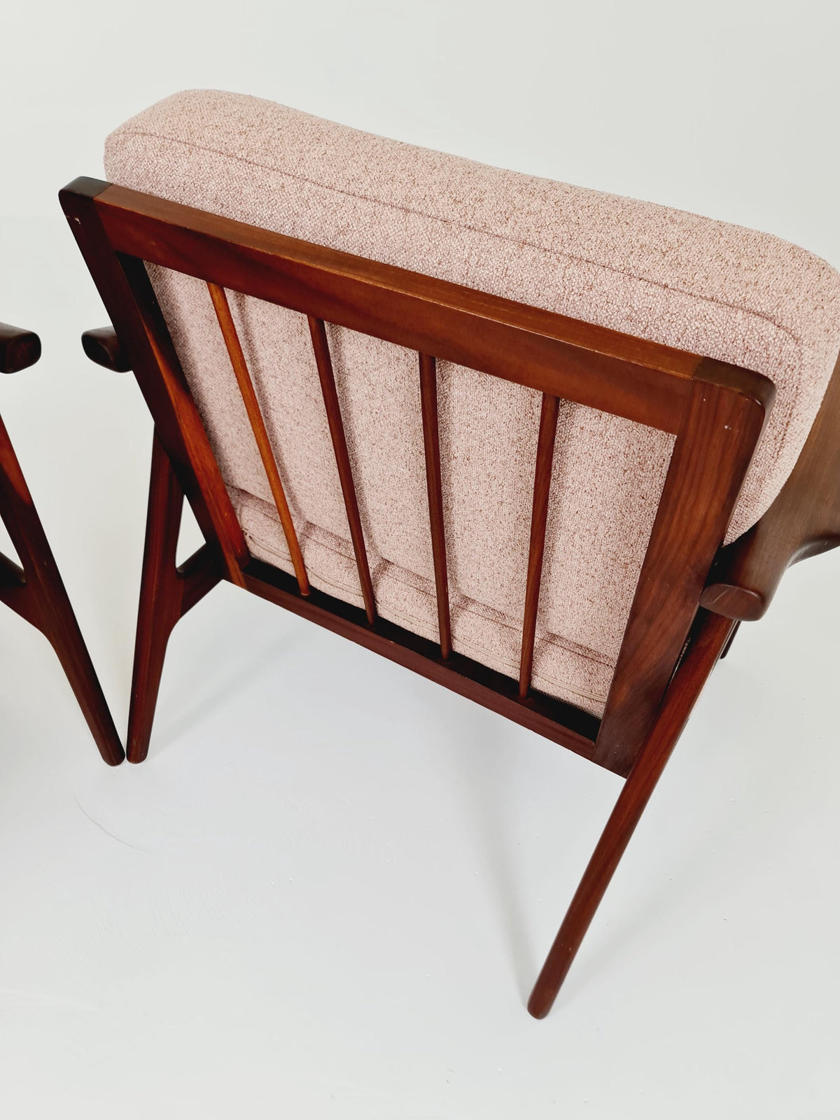 Mid century teak easy lounge chairs , Set of 2, 1960s
