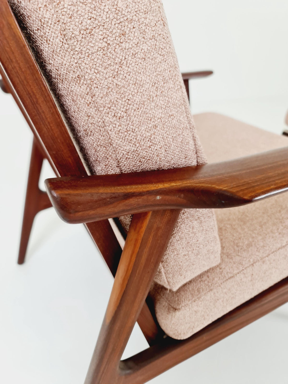 Mid century teak easy lounge chairs , Set of 2, 1960s
