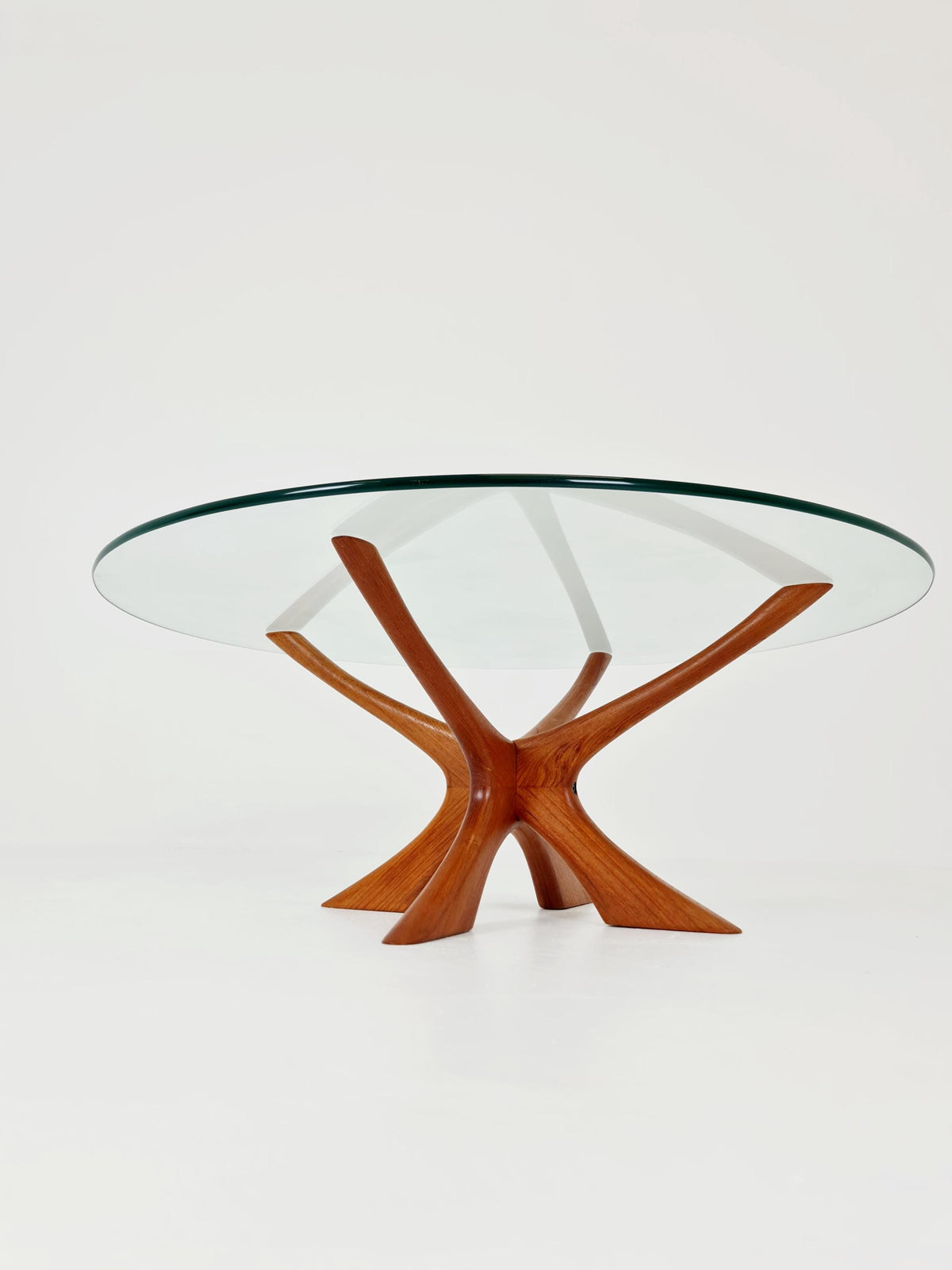 vintage teak and Glass coffe table by Illum Wikkelso modell Nr T118 ,1960s