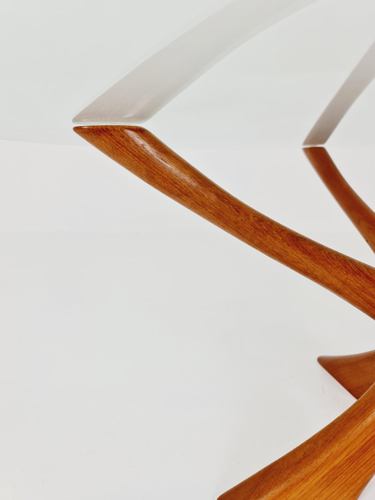 vintage teak and Glass coffe table by Illum Wikkelso modell Nr T118 ,1960s
