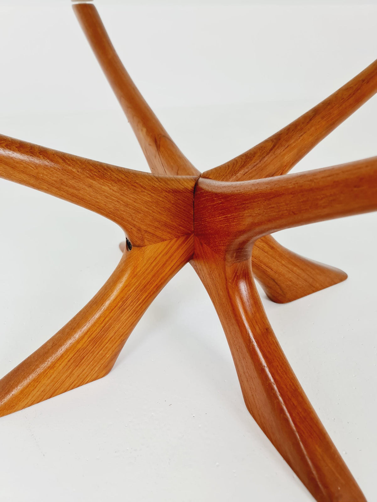 vintage teak and Glass coffe table by Illum Wikkelso modell Nr T118 ,1960s