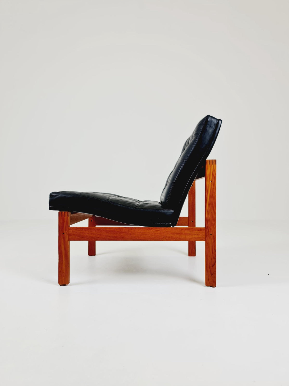 Mid-century Rare Danish teak lounge chairs Ole Gjerlov Knudsen & Torben Lind for France and son , 1960s