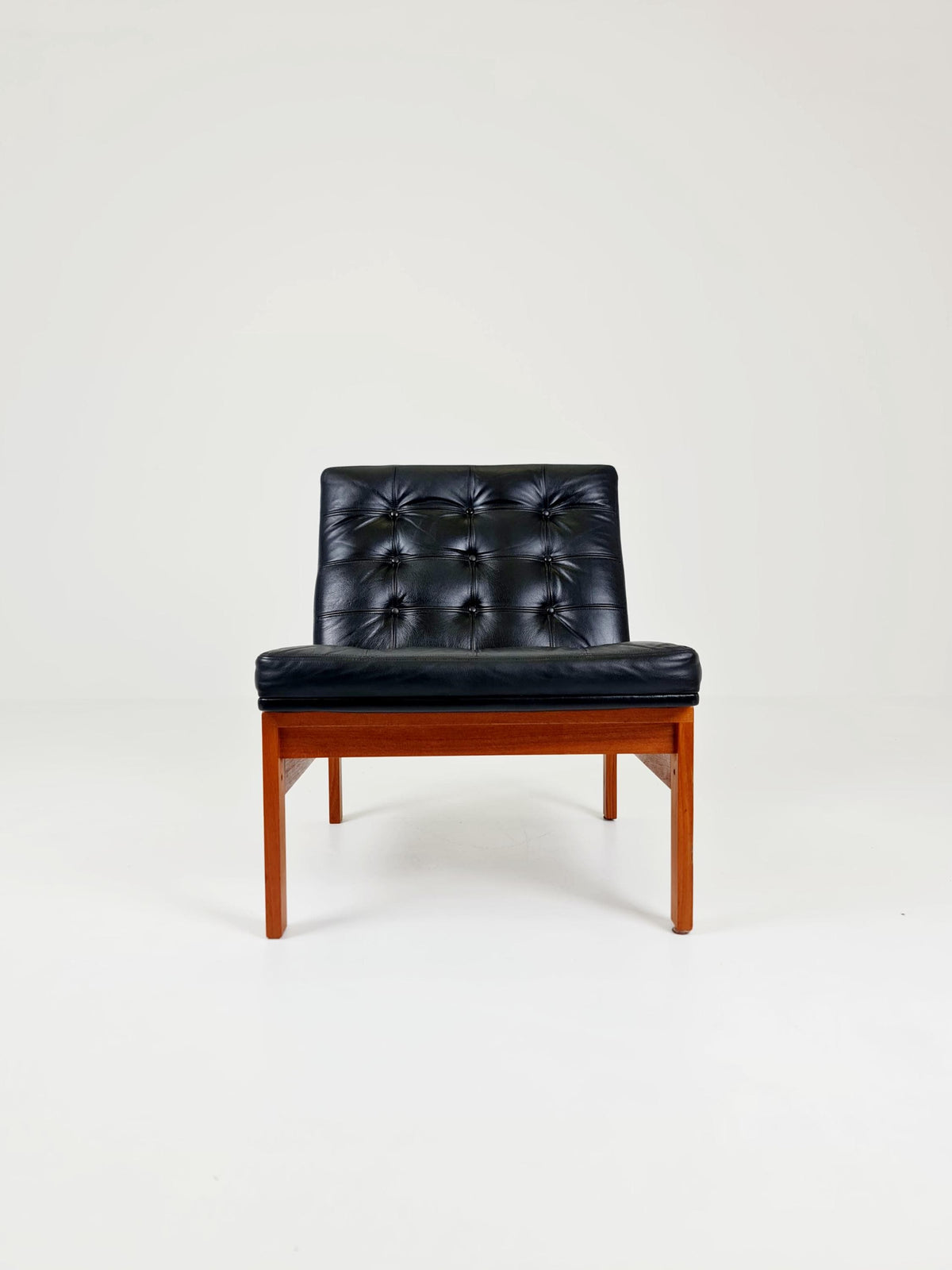 Mid-century Rare Danish teak lounge chairs Ole Gjerlov Knudsen & Torben Lind for France and son , 1960s
