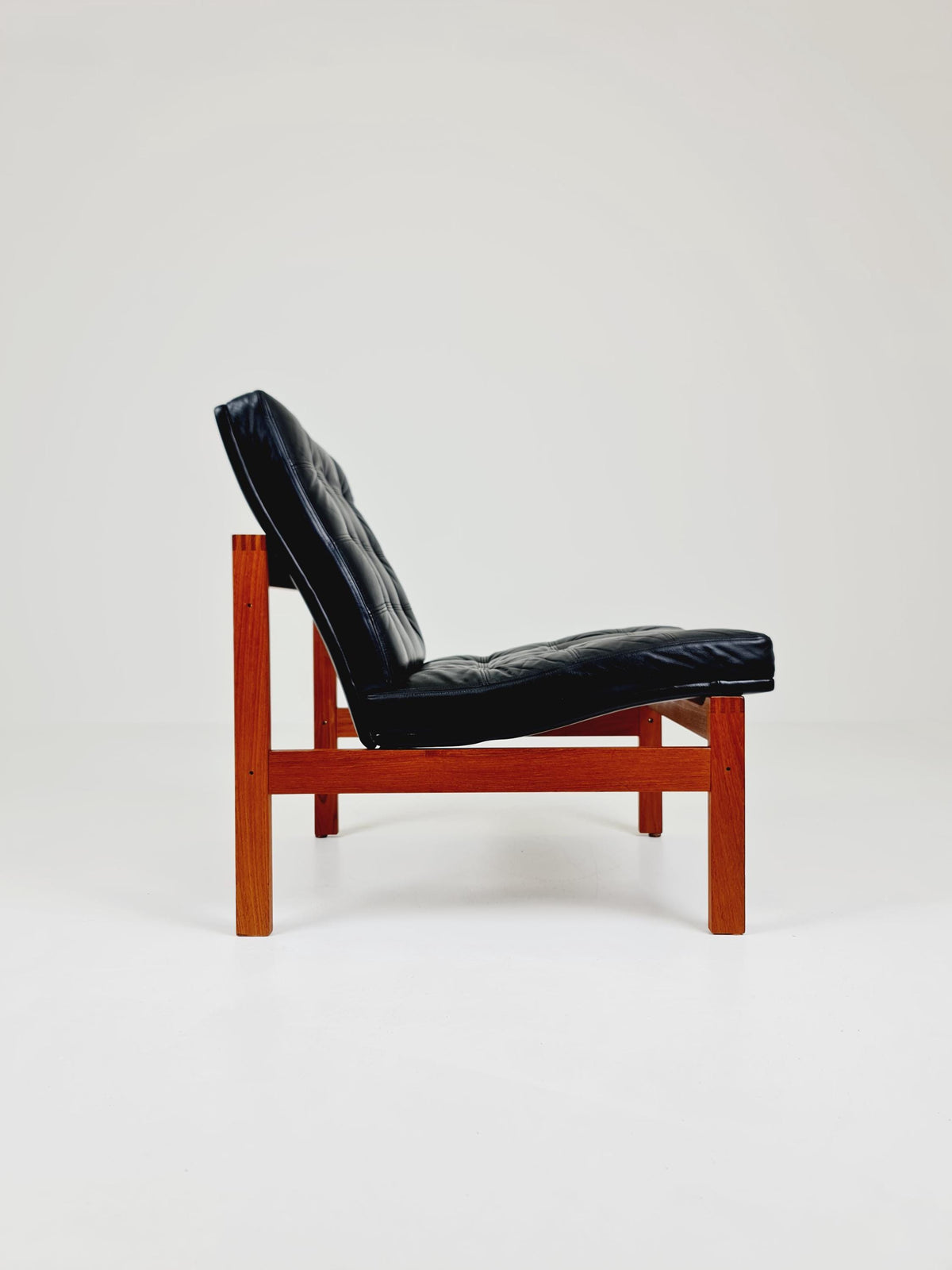 Mid-century Rare Danish teak lounge chairs Ole Gjerlov Knudsen & Torben Lind for France and son , 1960s