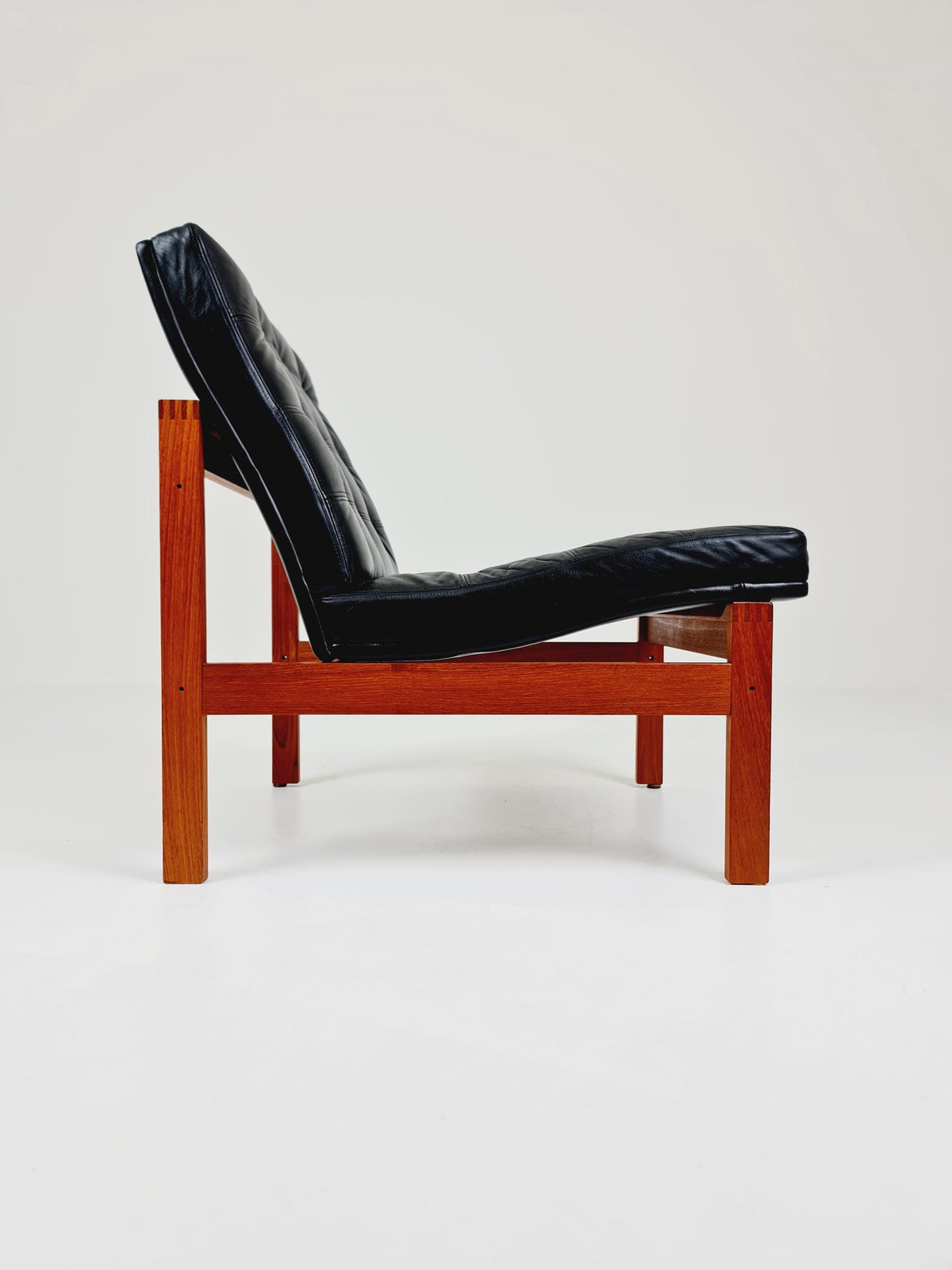 Mid-century Rare Danish teak lounge chairs Ole Gjerlov Knudsen & Torben Lind for France and son , 1960s