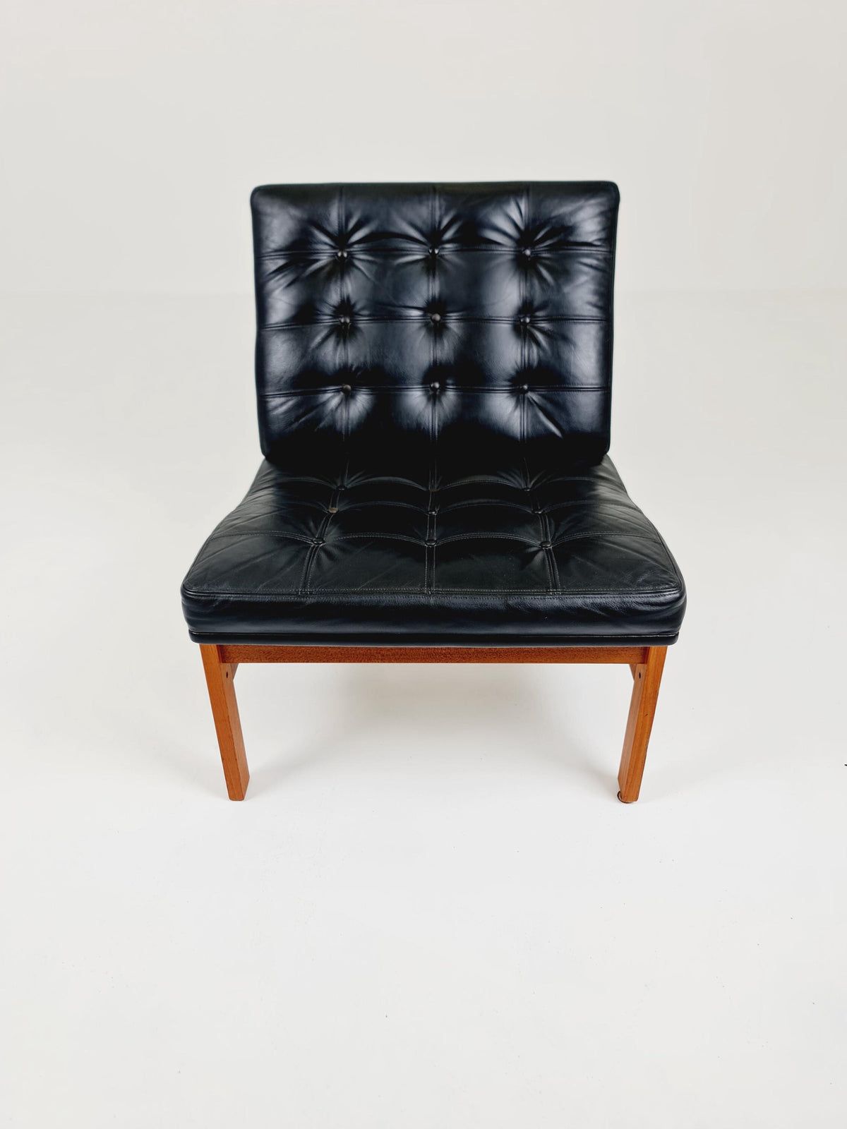 Mid-century Rare Danish teak lounge chairs Ole Gjerlov Knudsen & Torben Lind for France and son , 1960s