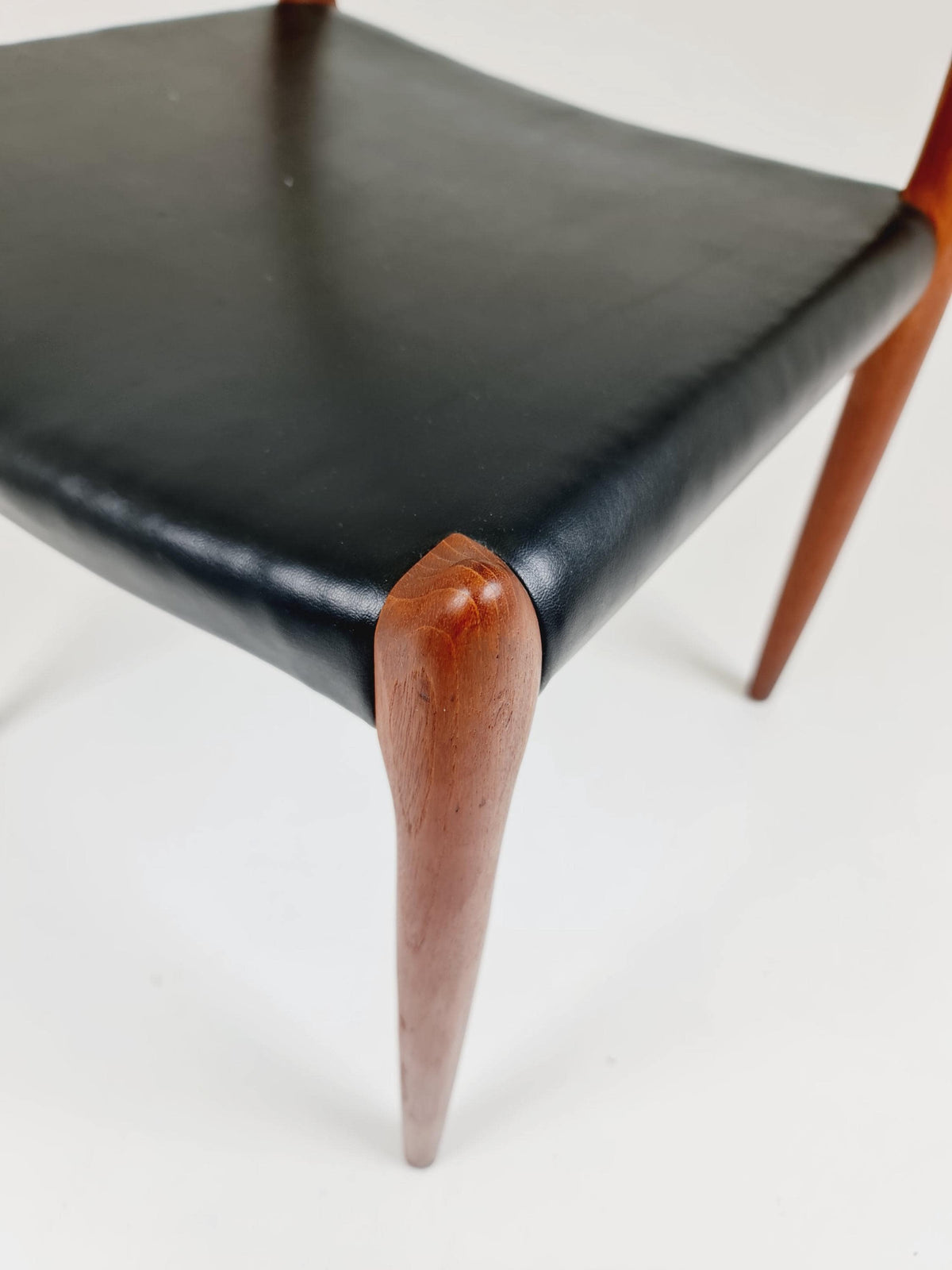 Vintage Danish teak & Leather dining chair by Niels Otto Moller n: 78, 1960s,