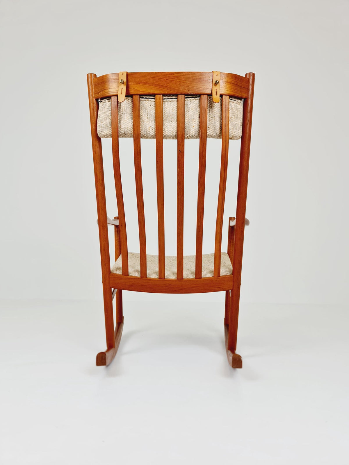 Mid century Scandinavian solid teak Rocking Chair by Hans Wegner for Tarm Stole, 1960s